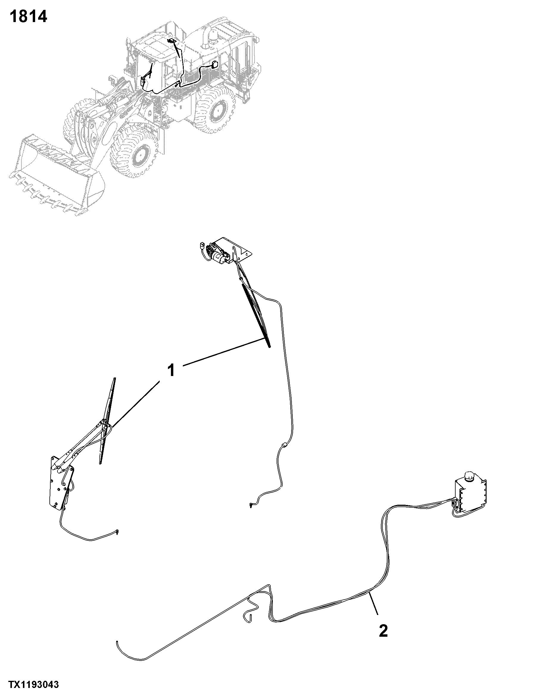 1814 Windshield and Wipers