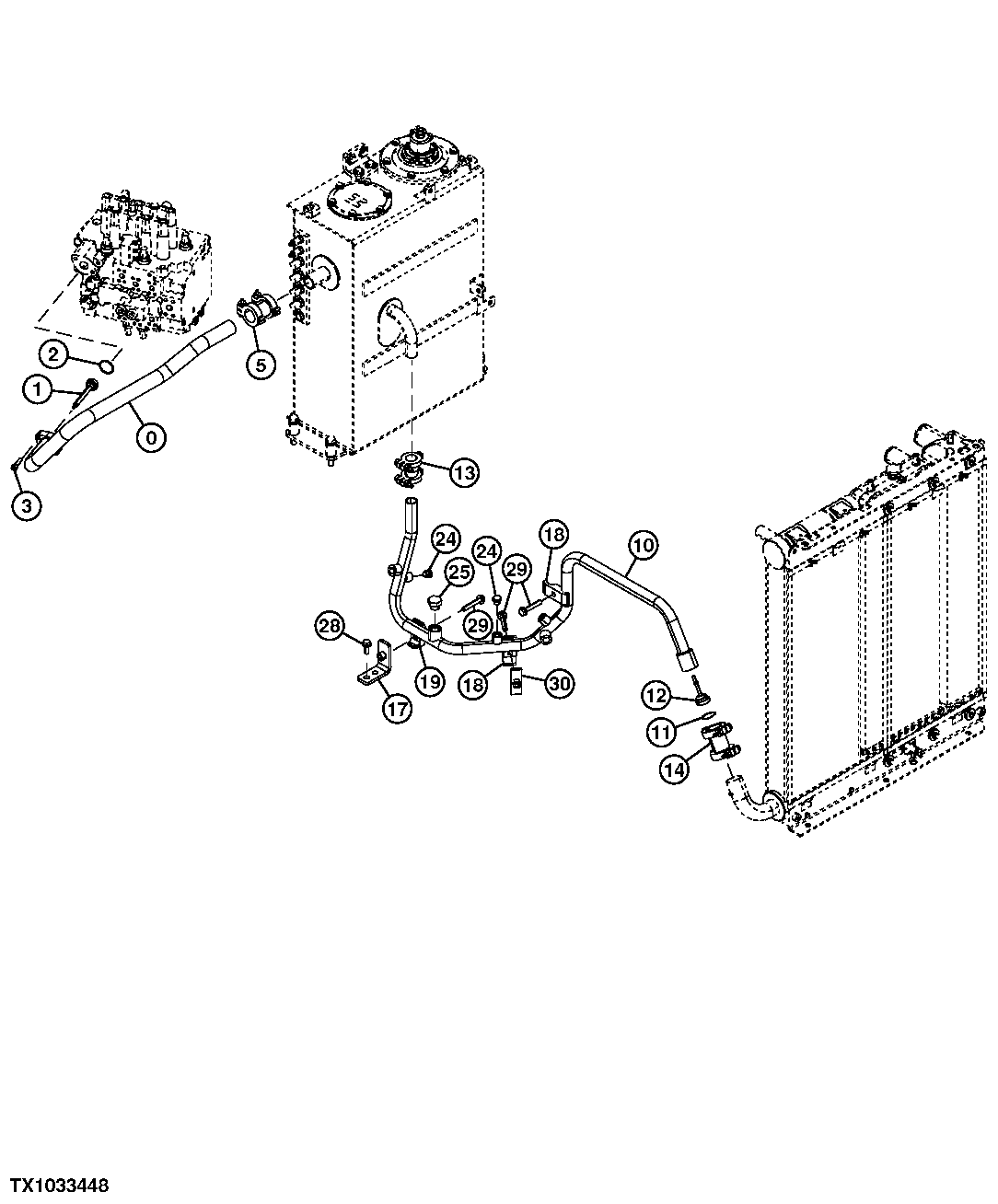Return Lines (Control Valve To Hydraulic Oil Tank)