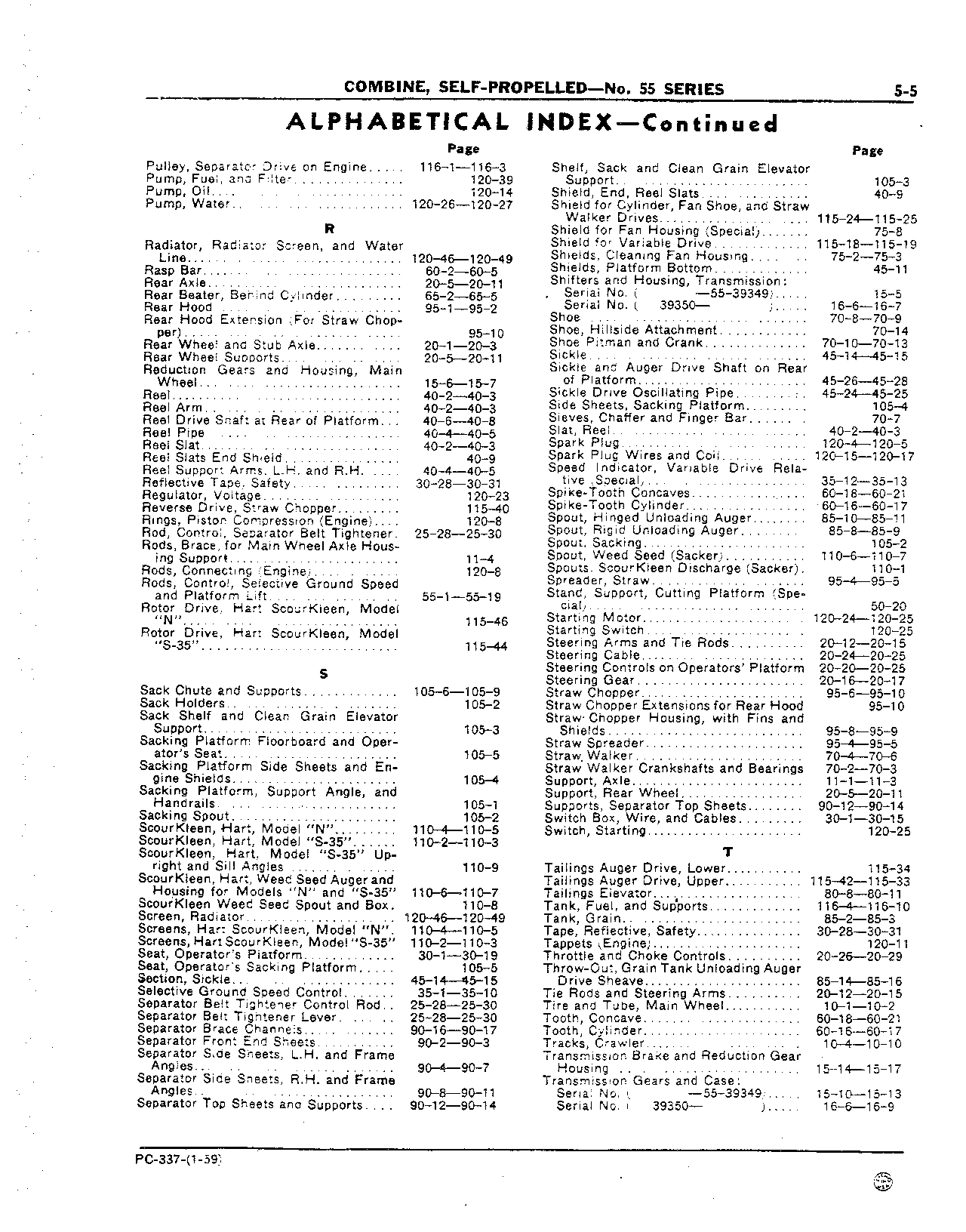 Engine, John Deere HA-217 - See Parts Catalog, PC-568 (Continued)