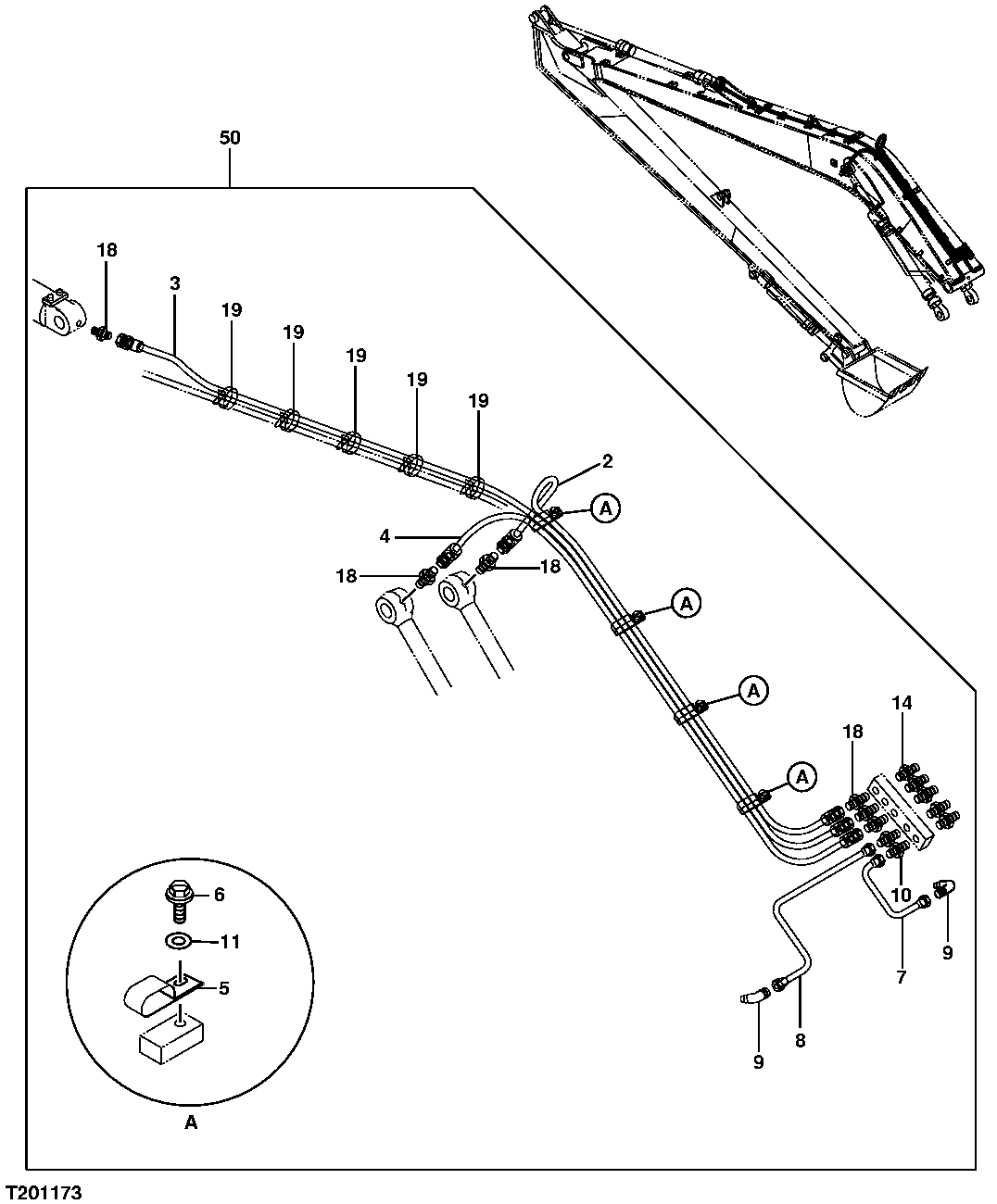 SUPER LONG FRONT BOOM CENTRAL LUBRICATION LINES (01NOV04- )
