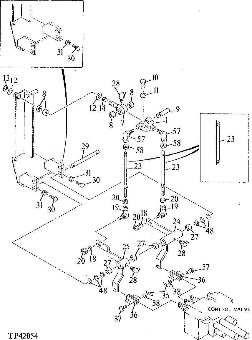 LOADER CONTROL LEVER LINKAGE (SINGLE LEVER CONTROL)