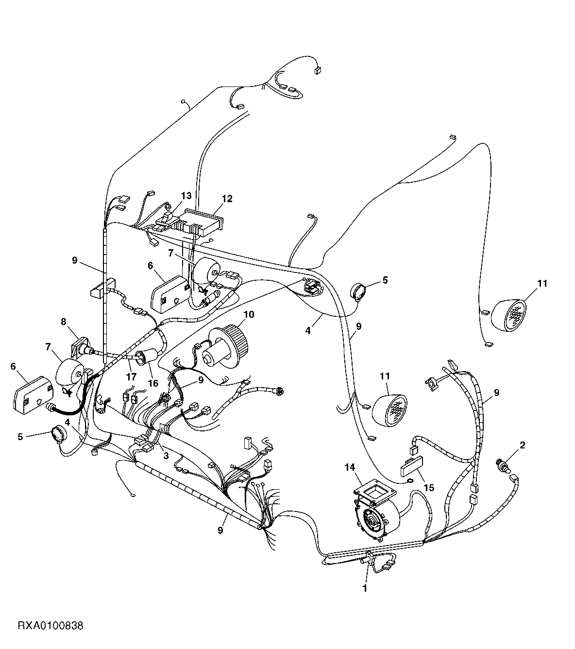 WIRING HARNESS (CAB) (NORTH AMERICAN VERSION)