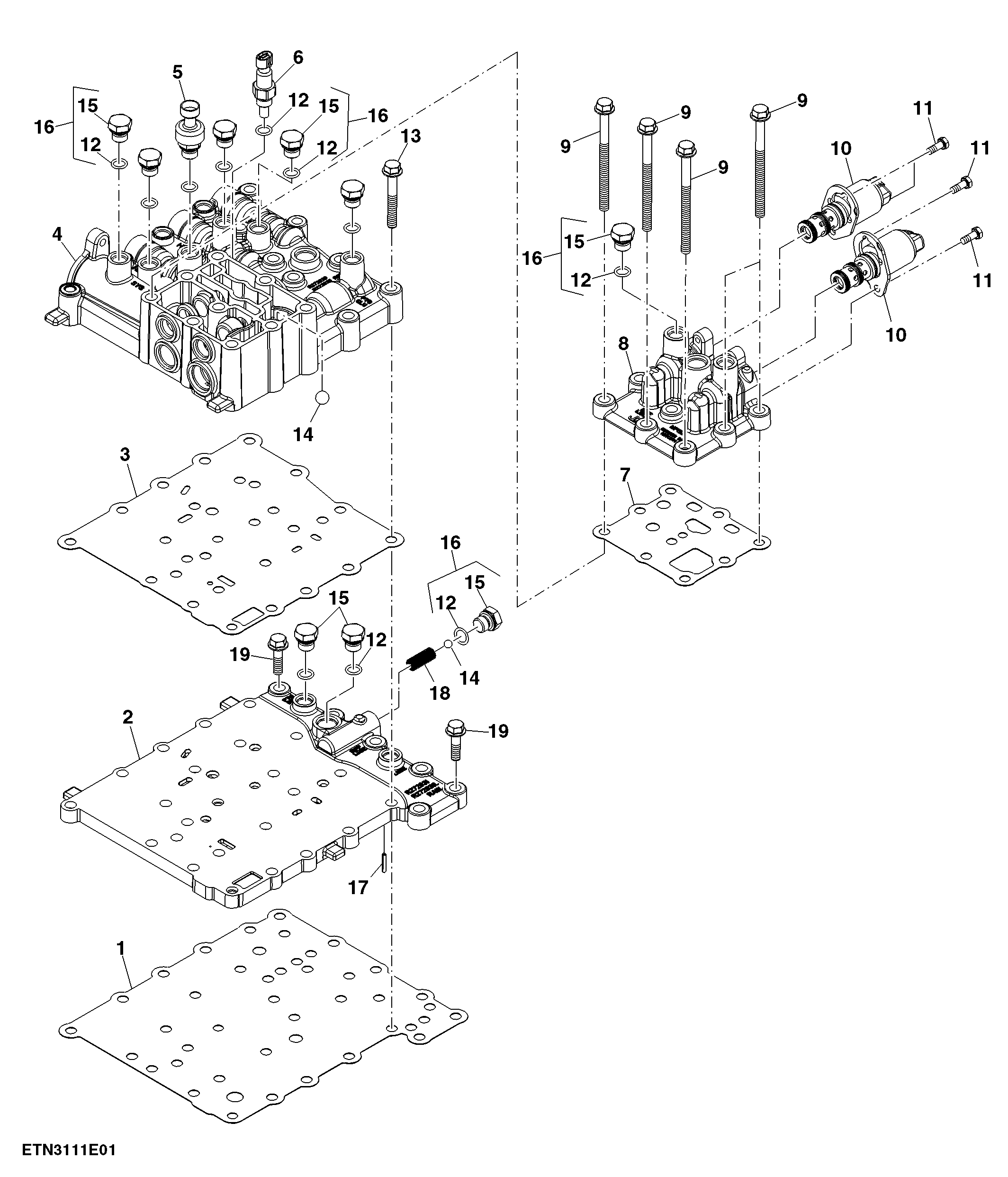 Control Valve, MFWD, 16X16, PowrReverser™ (1/2)