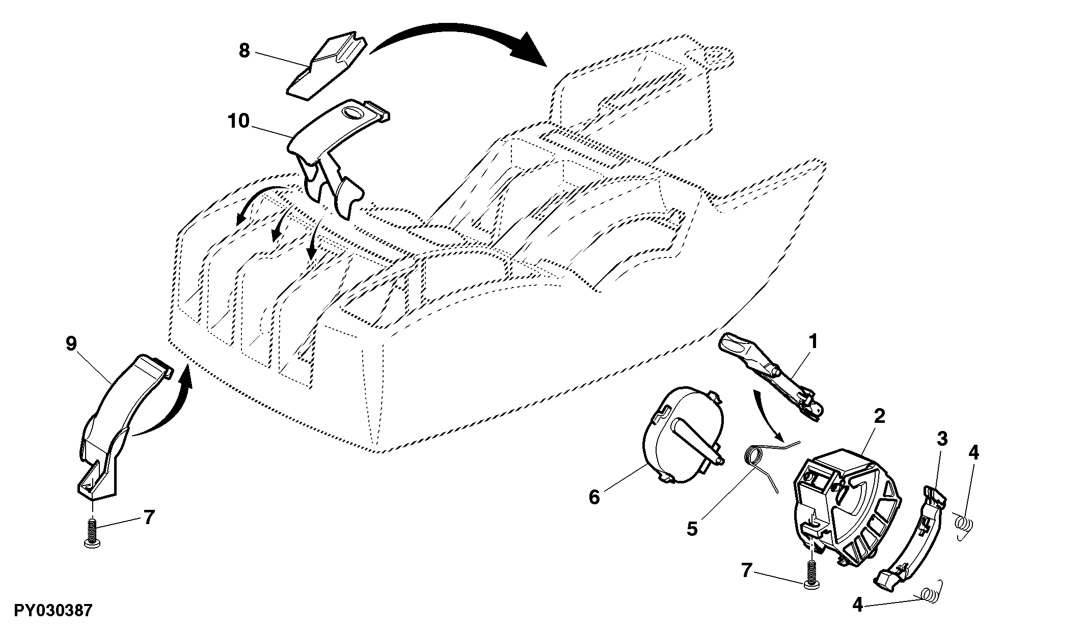 Selective Control Valve, Control Linkage (Command Arm)