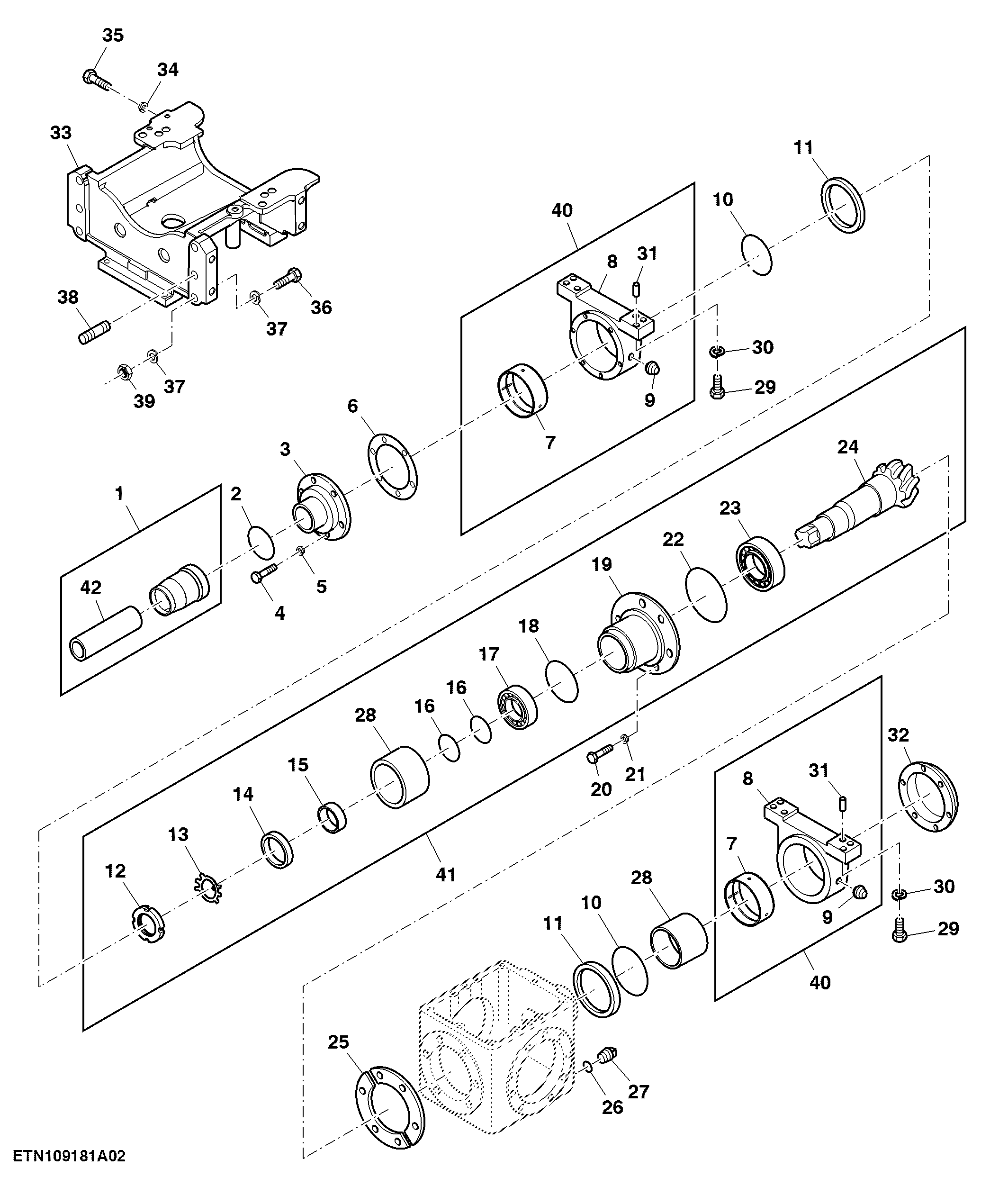 Front Central Drive, MFWD, I - Optional ( - 500001)