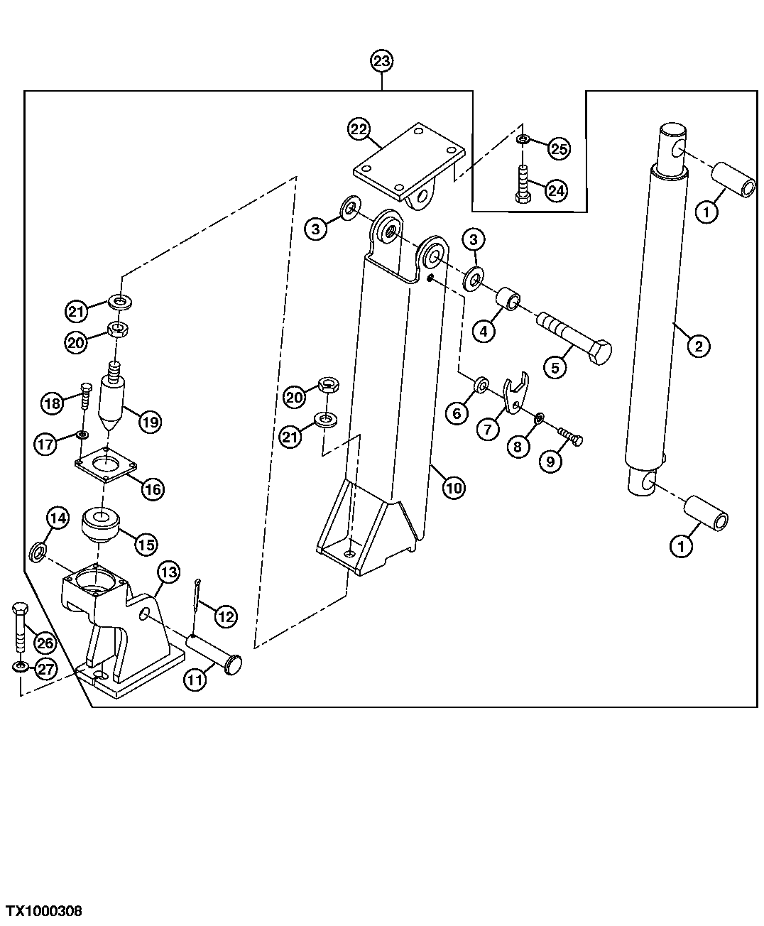 Platform Rear Mounting Link And Lift Cylinder