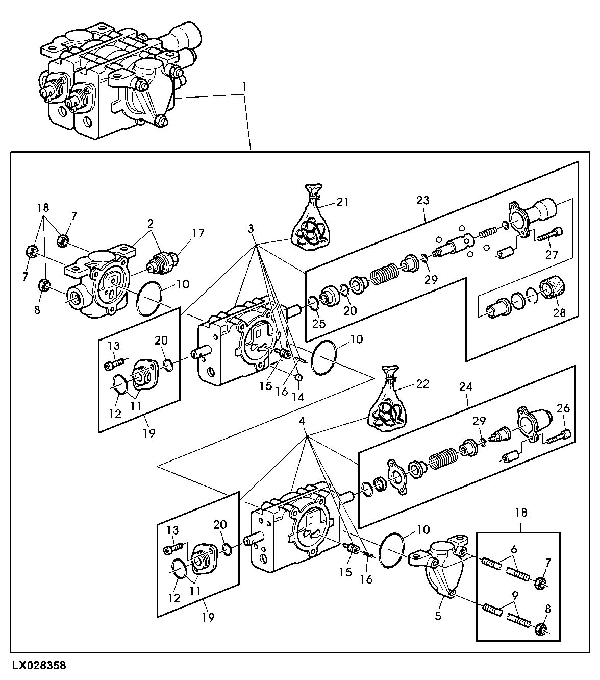 INDEPENDENT CONTROL VALVE, R.H. / CENTER CAB