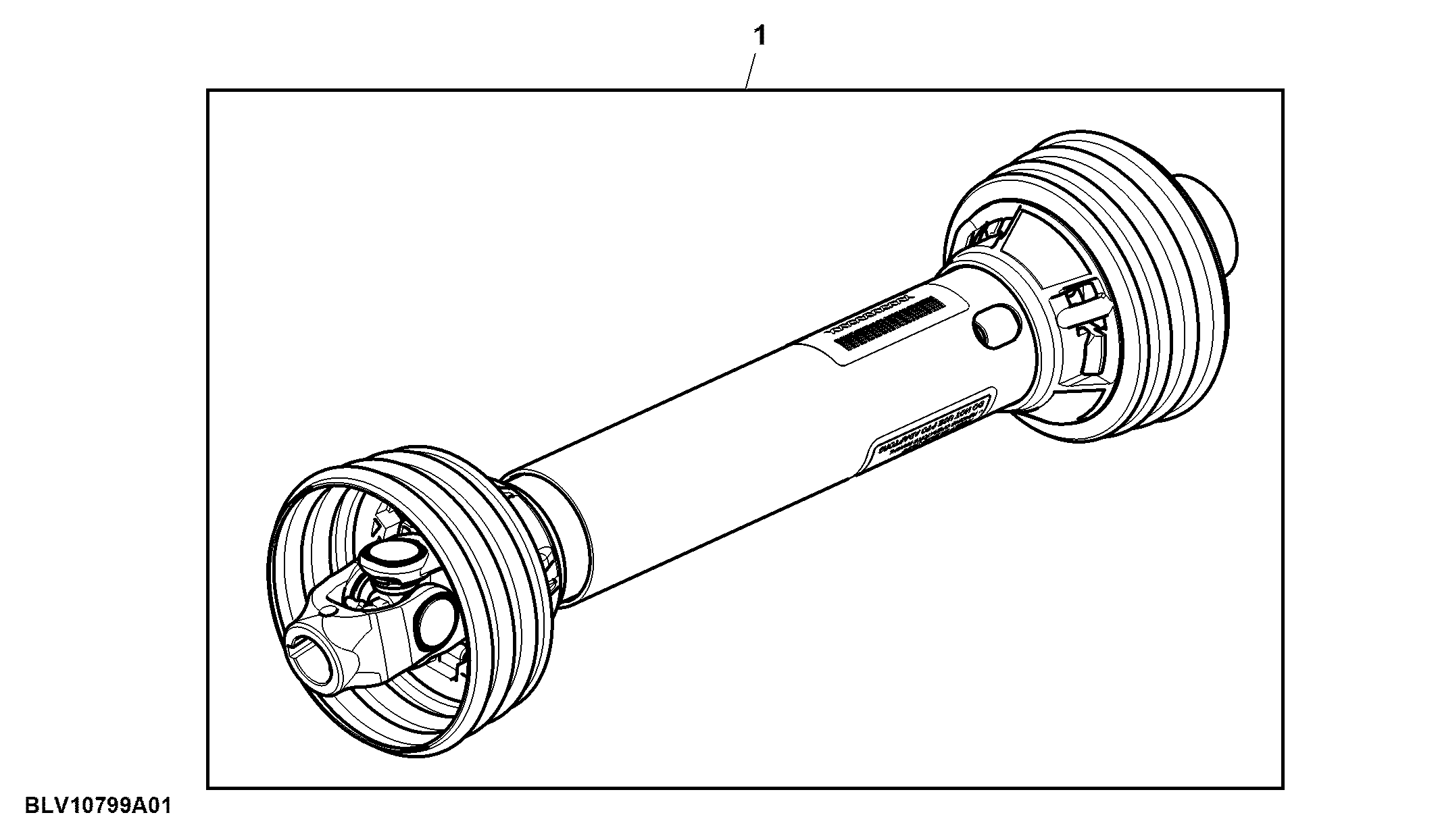 Attachment, Snow Blower Implement Drive Shaft, 59"