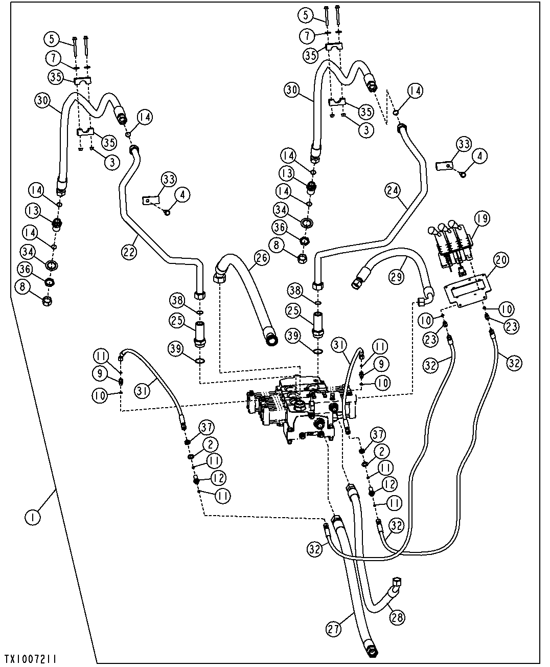 Two Lever Controller Auxiliary Section And Hydraulics