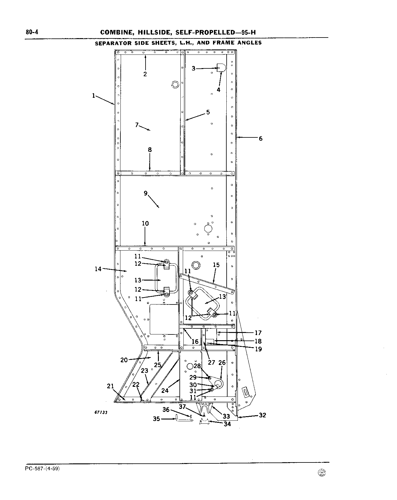 Angles, Frame, Separator Side Sheets, L.H.