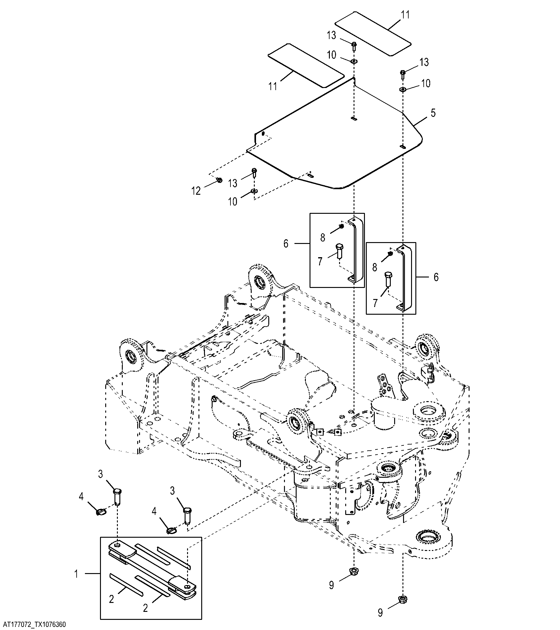 Locking Bar With Cover (No Winch, No Winch Controls)