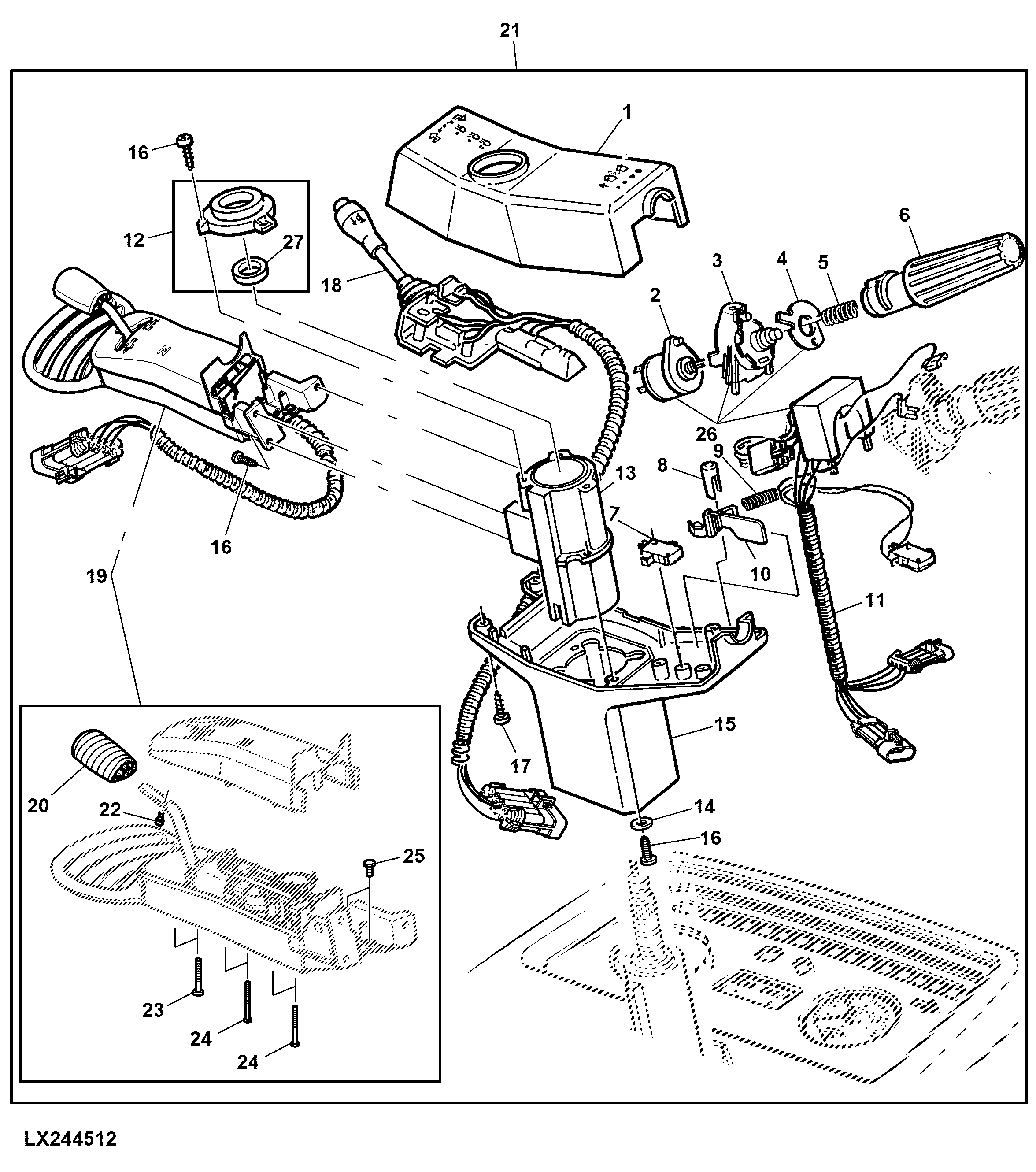 MULTIFUNCTION UNIT, WITH ELECTR. REVERSER CONTROL