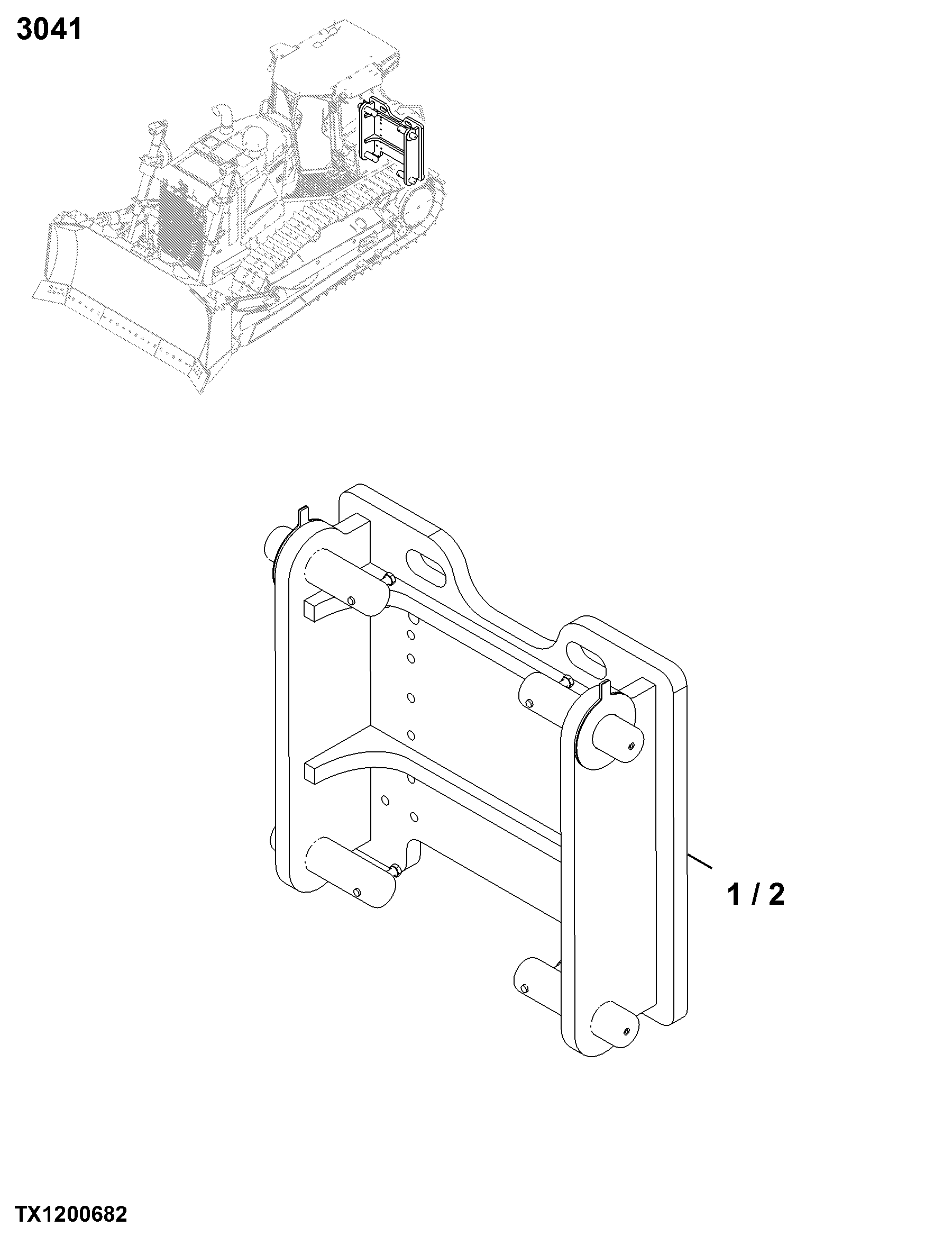 3041 Winch HSG & Mounting Structure (Includes Drum)