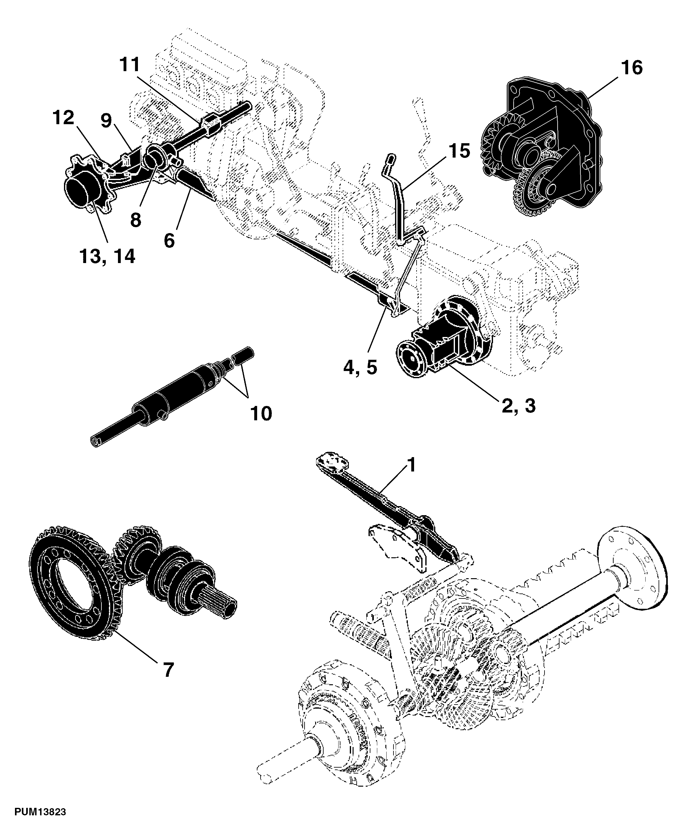 55 Differential, Final Drive, MFWD and Powered Axles