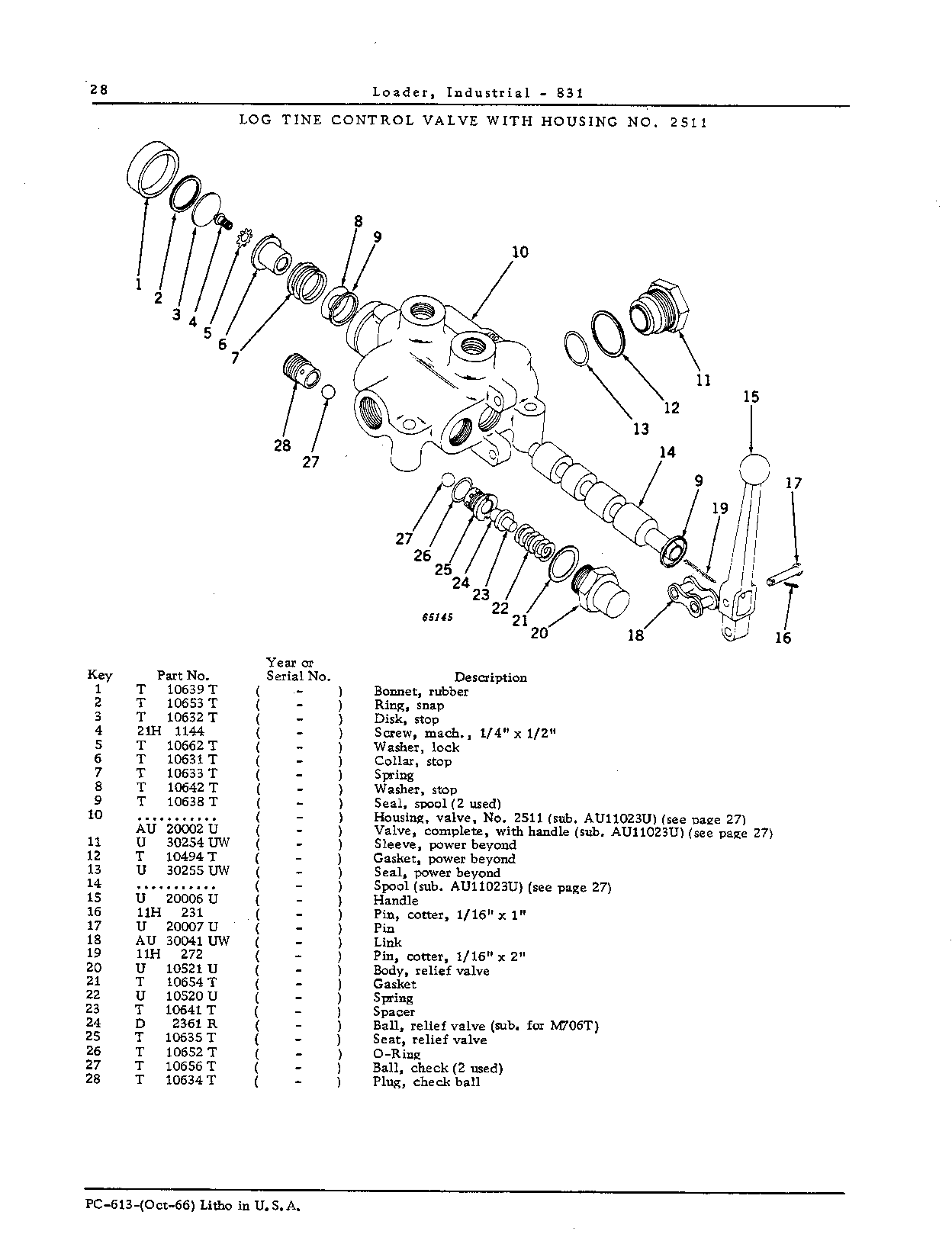 LOG TINE CONTROL VALVE WITH HOUSING NO. 2511