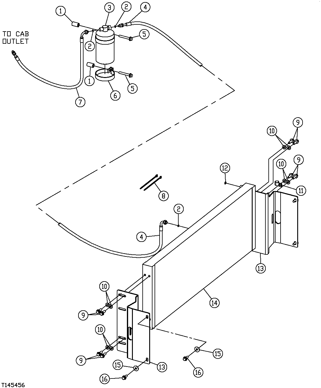 CONDENSER, RECECIVER-DRIER AND HOSES (581928 - )
