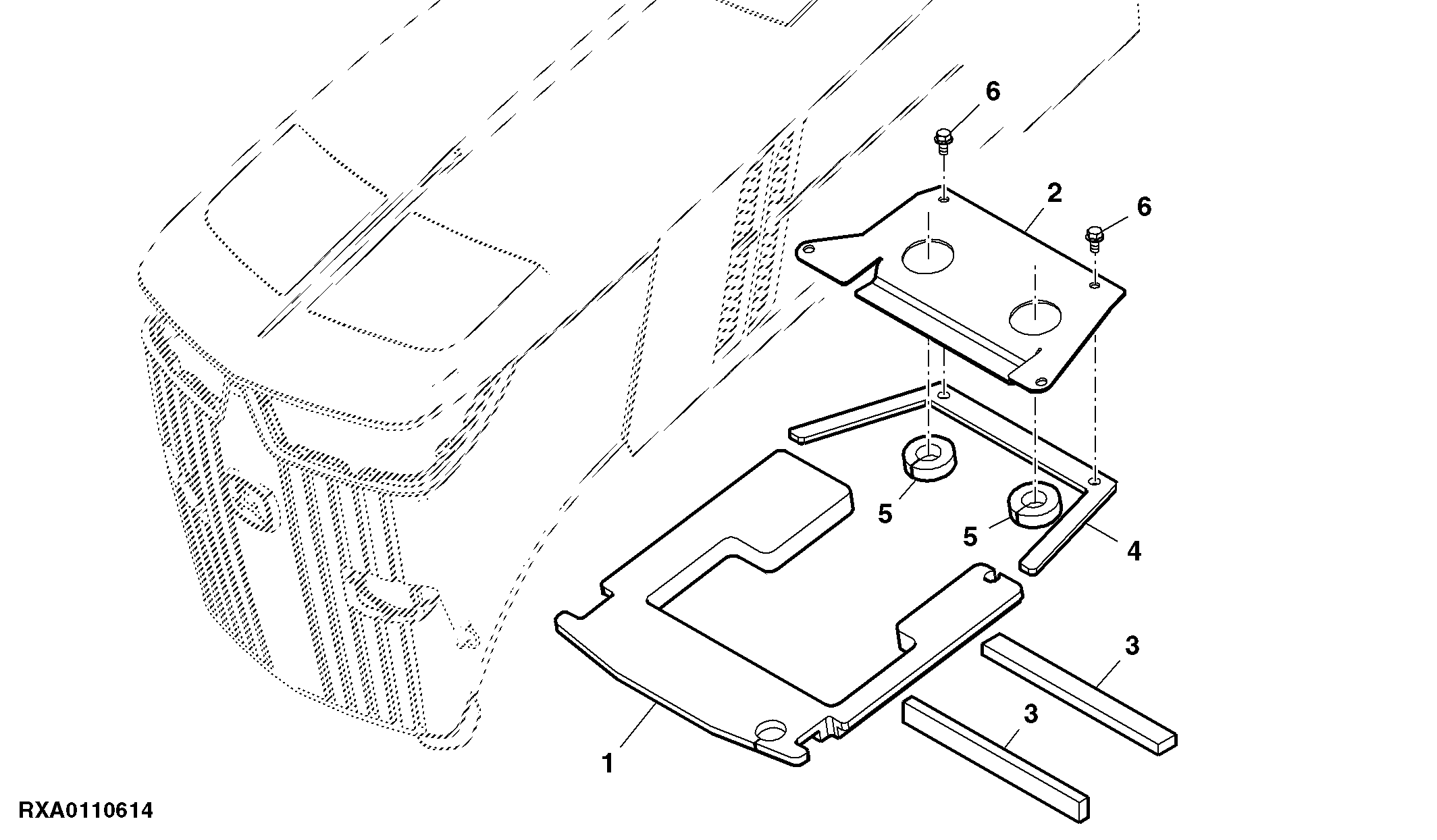 Front Support Cover, W/ Front Hitch, W/ Front PTO