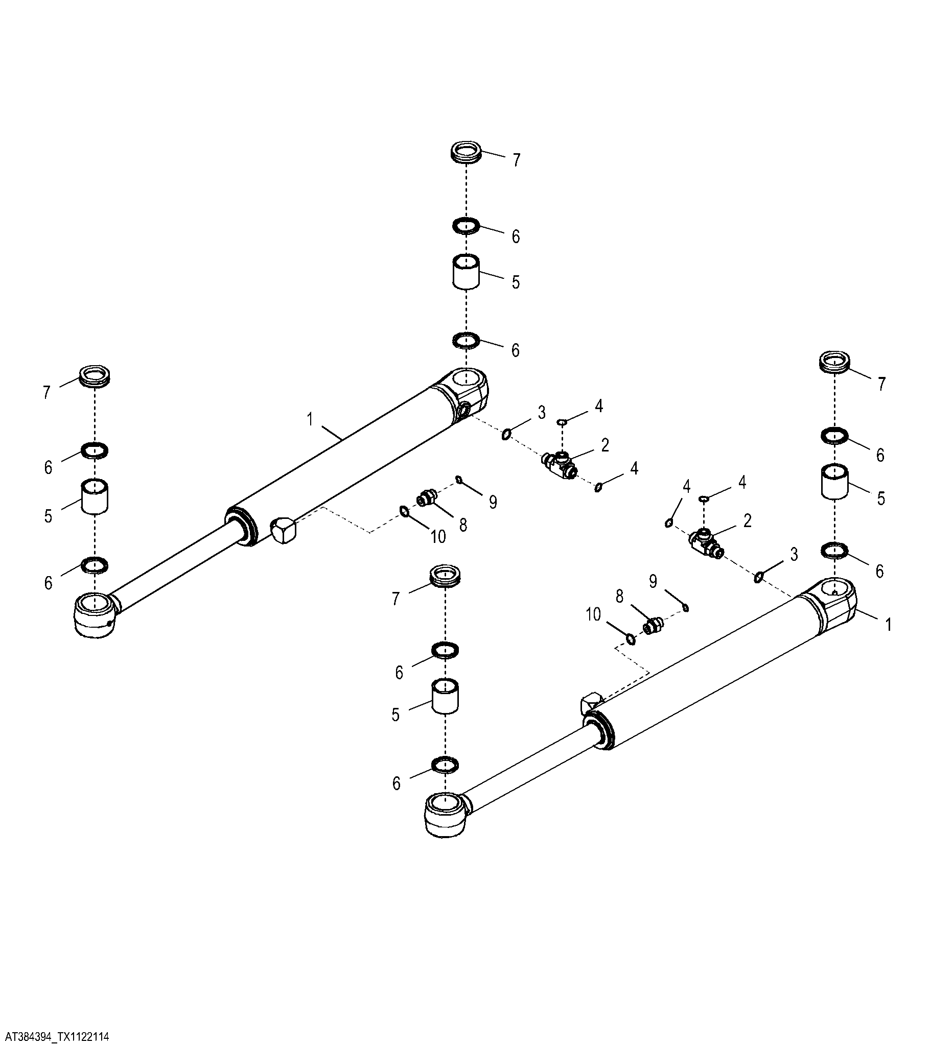 Steering Cylinders with NeverGrease™ Pin Joints