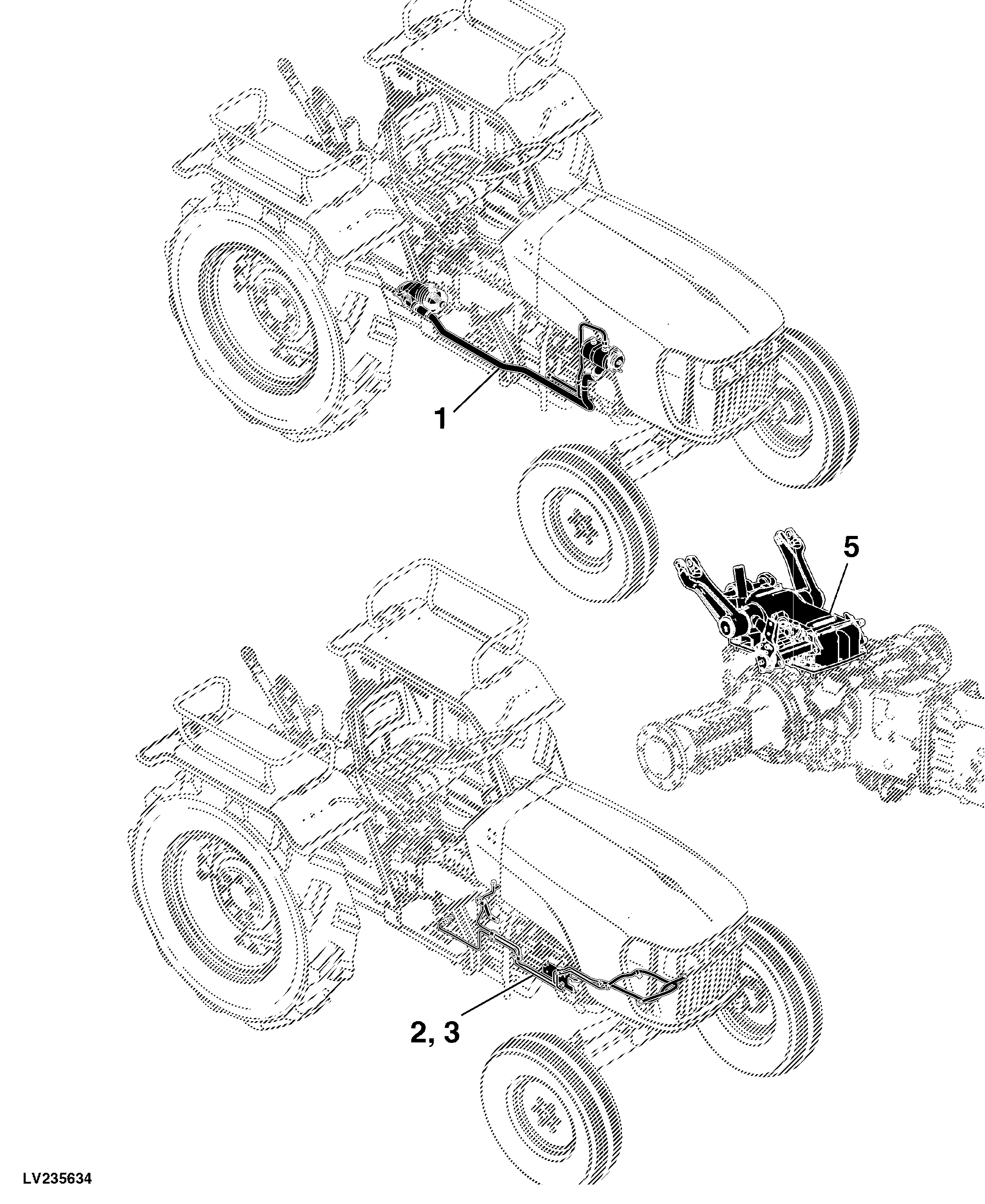 70 Hydraulic Components and Lines Tractor