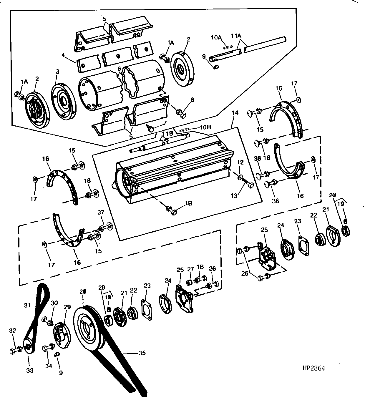 BEATER AND DRIVE FOR CYLINDER TACHOMETER ( - 600000)