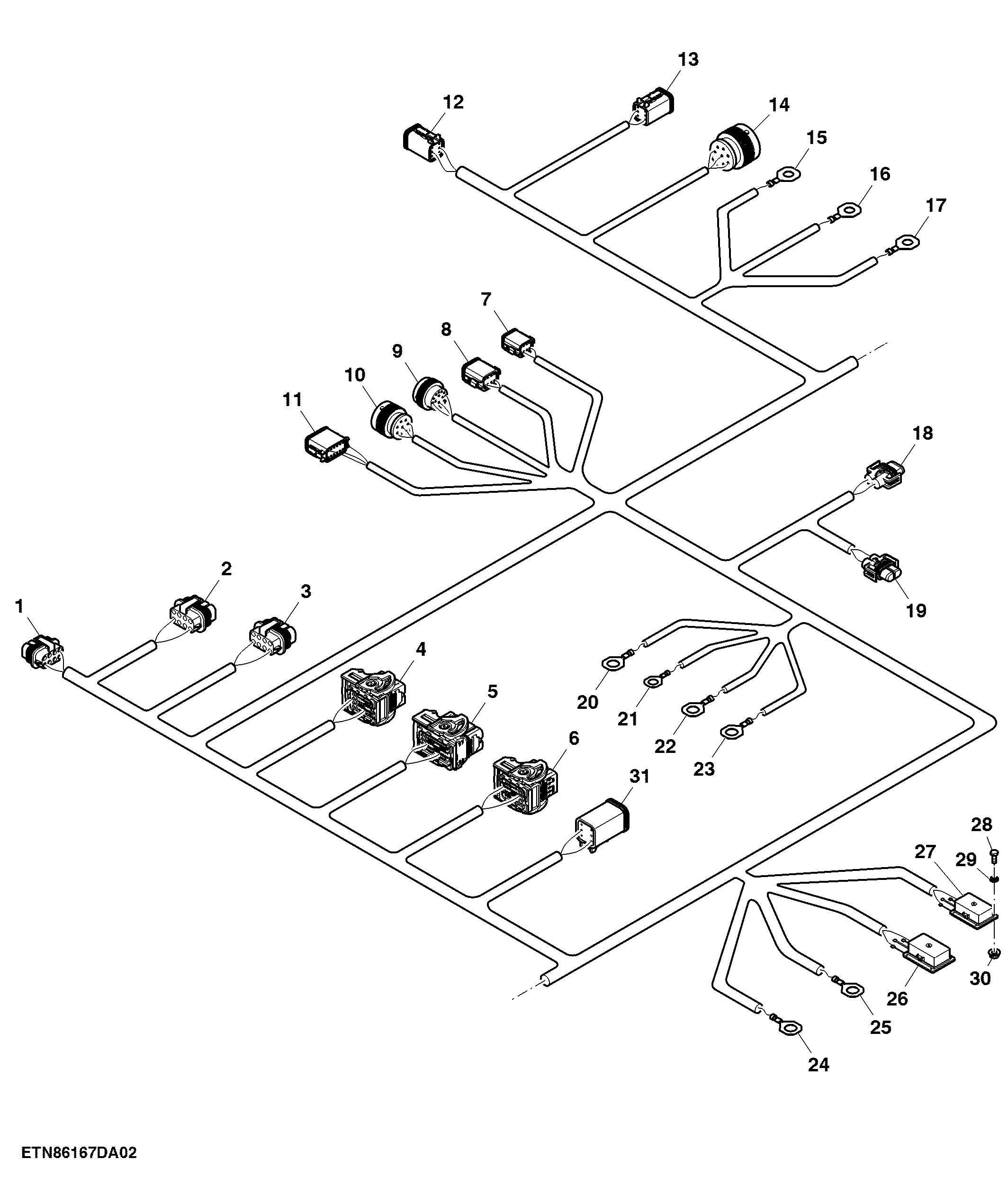 Chassis Wiring Harness (2 of 4) ( - 420000)