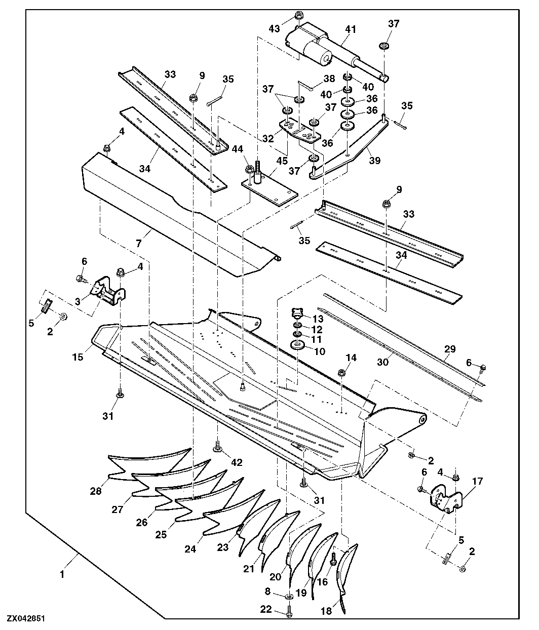 STRAW DISTRIBUTOR WITH ELECTRICALLY ADJUSTABLE STRAW DEFLECTORS (10 VANES)