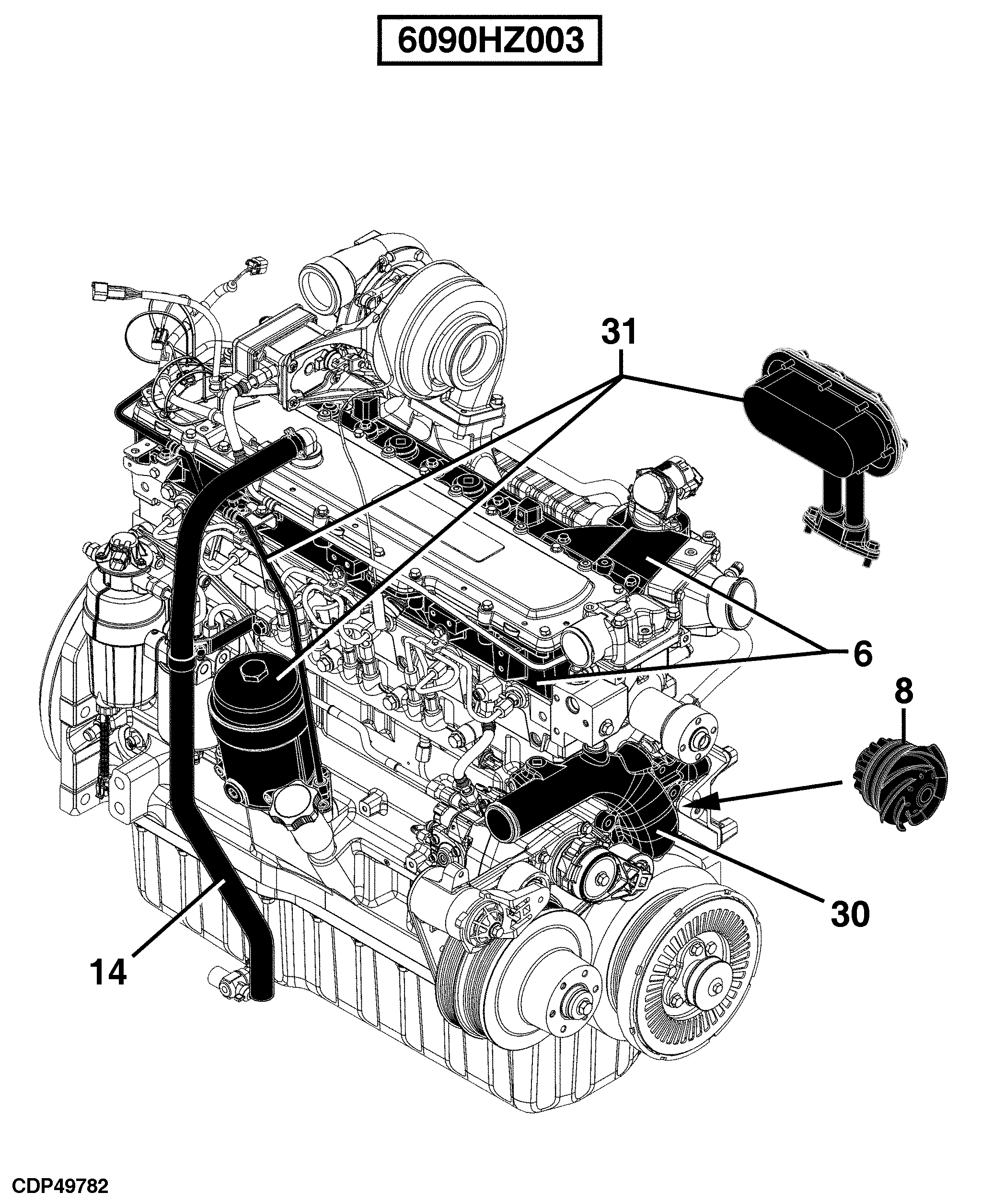 21 Engine 6090HZ003-RE522896-RE542550-RG38461