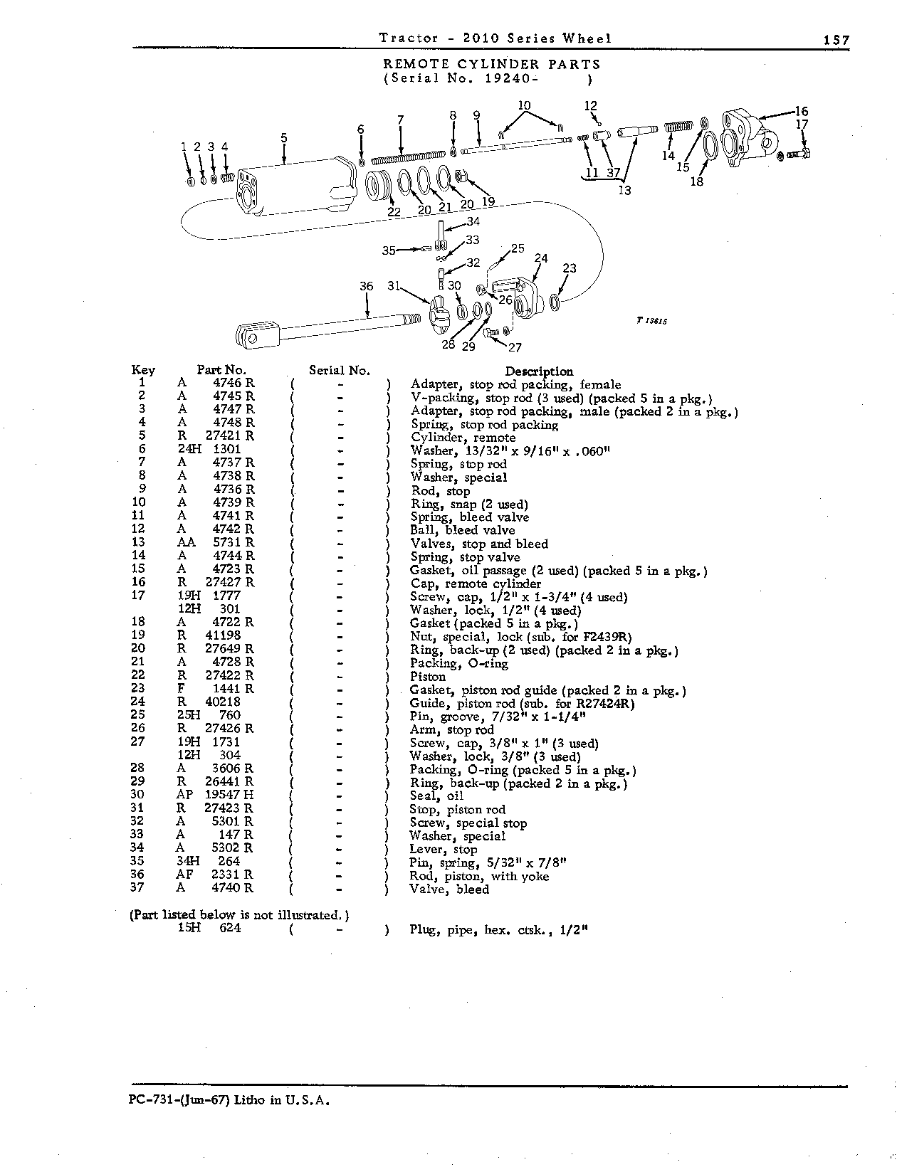Hoses, remote cylinder (Continued)