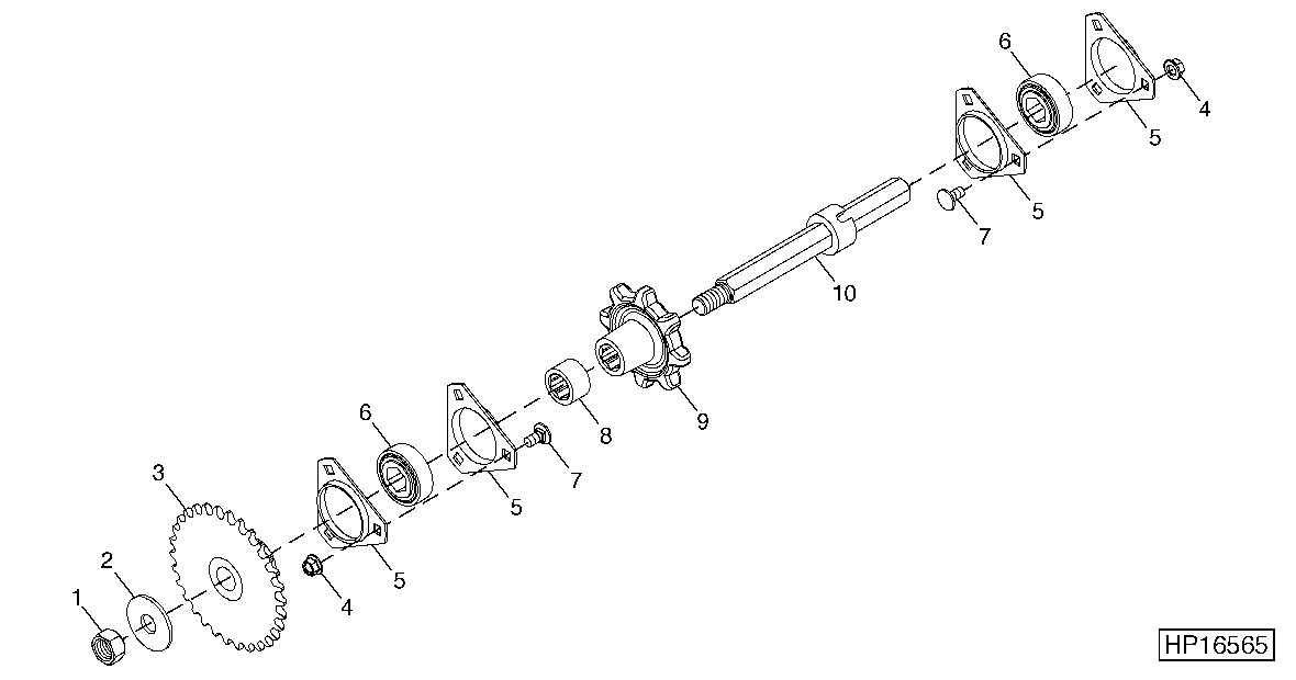 TAILINGS ELEVATOR CONVEYOR CHAIN, SPROCKETS AND BEARINGS