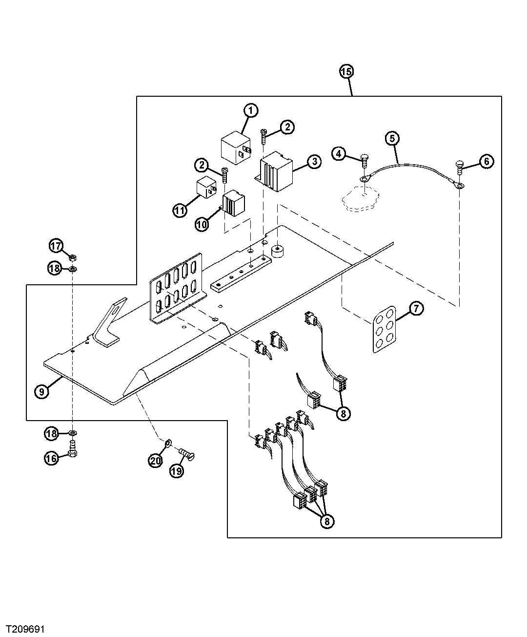 Electrical System Cab Overhead Panel Wiring Harness ( - 006199)