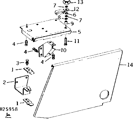 PADDLE FEEDER HOUSE LEFT-HAND SHIELD - SIDEHILL (VARIABLE FEEDER HOUSE LEFT-HAND SHIELD) (PADDLE TYPE)