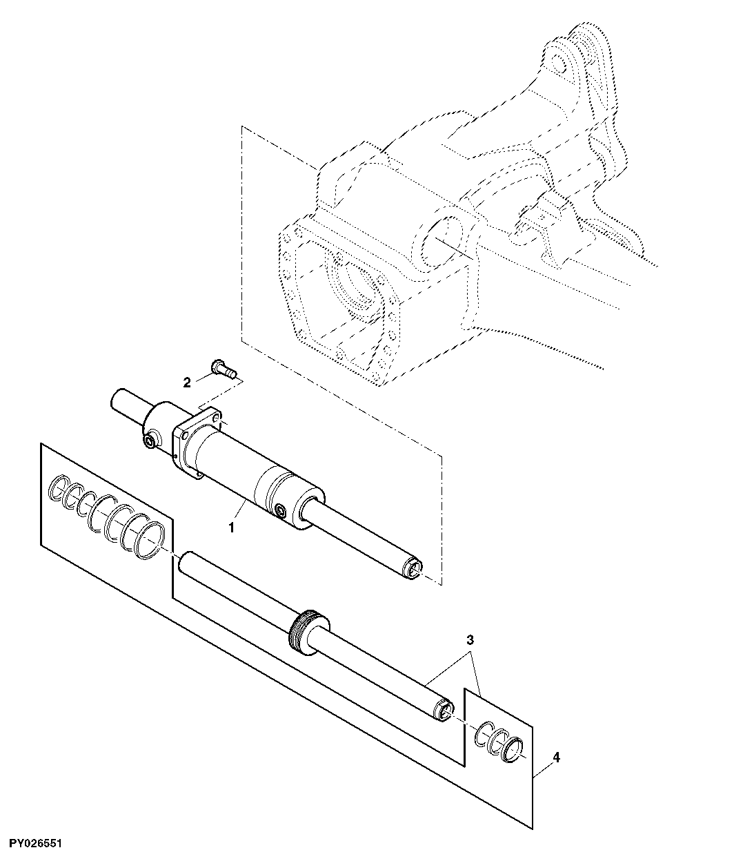 Steering Cylinder Assy (MFWD Front Axle 730 / 733)
