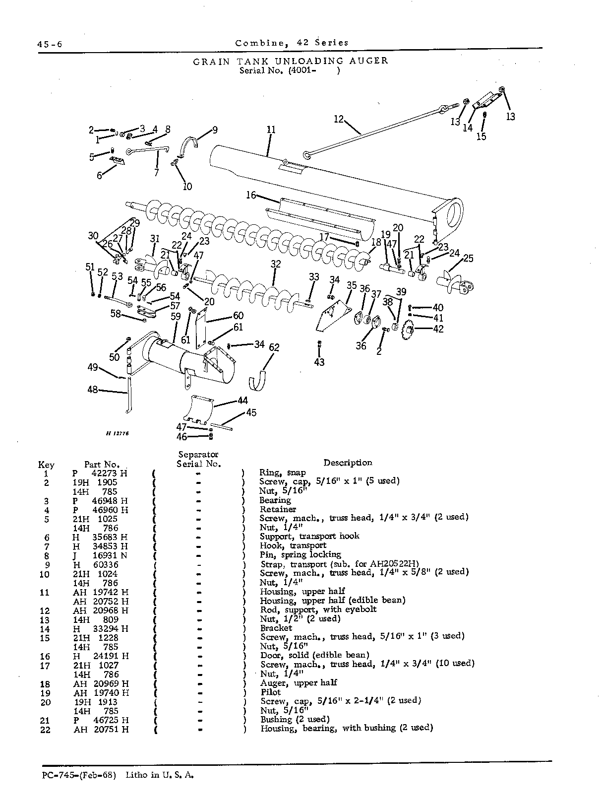 Auger: Grain tank hinged unloading (Continued)