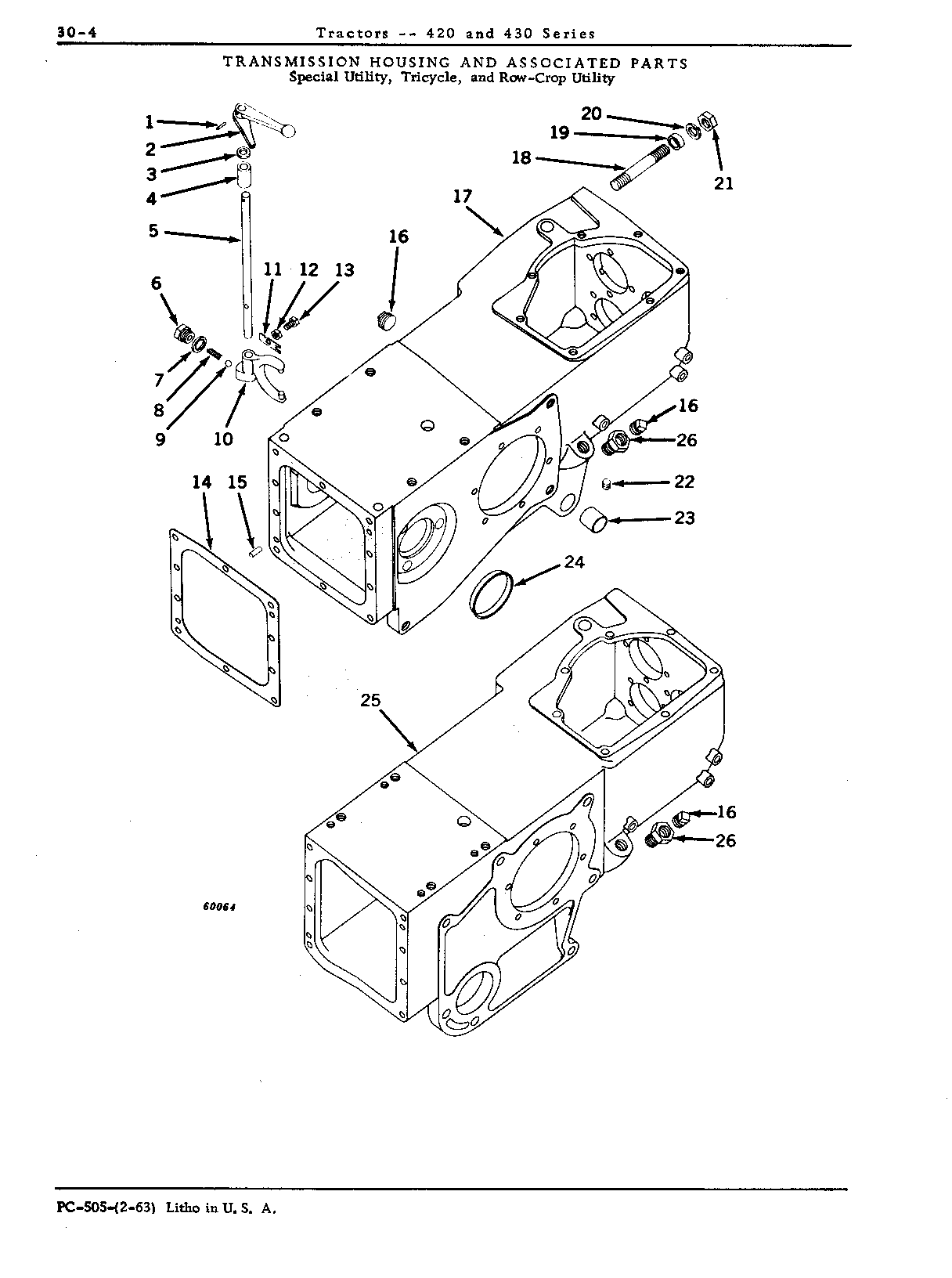 Lever, powershaft shifter (I, T, and W)