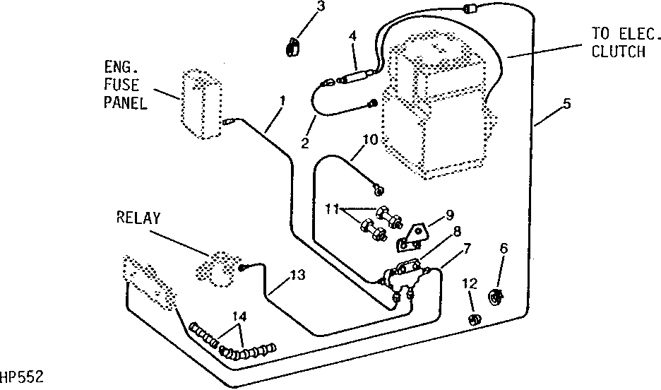Operator Cab And Air Conditioner Wiring On Engine ( - 1974)