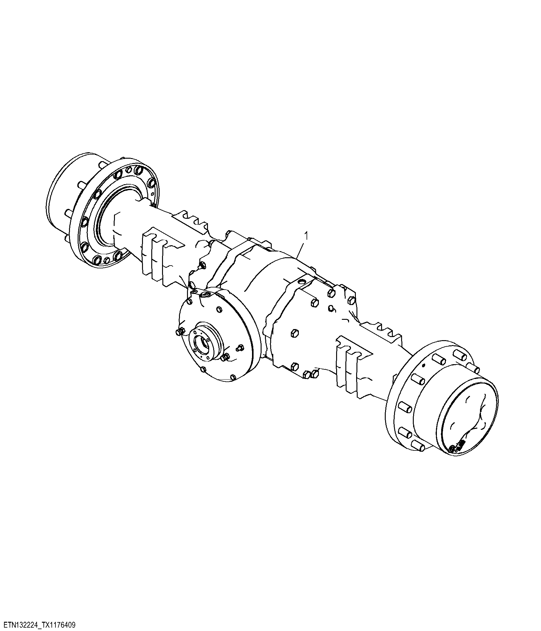 Complete Rear Axle and Differential Assembly (270945 - )