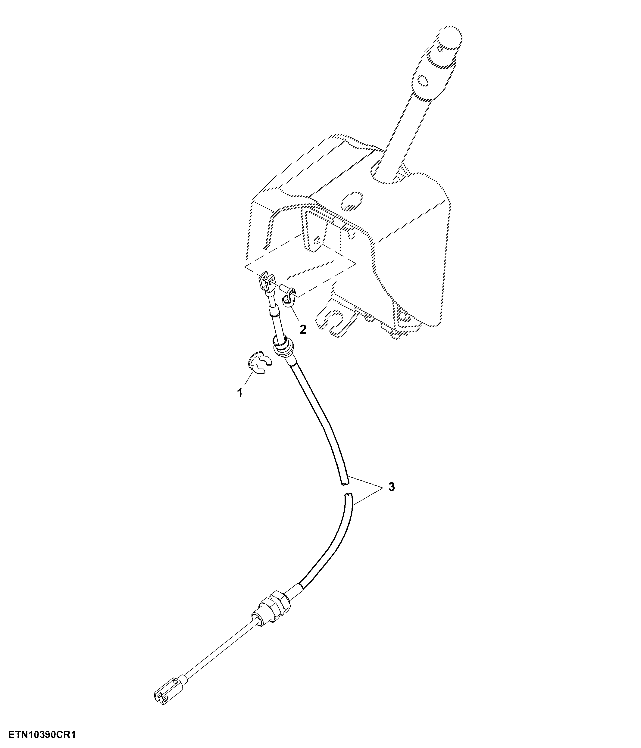 Push Pull Cable, W/ Manual Pickup Hitch, W/O Wagon Hitch