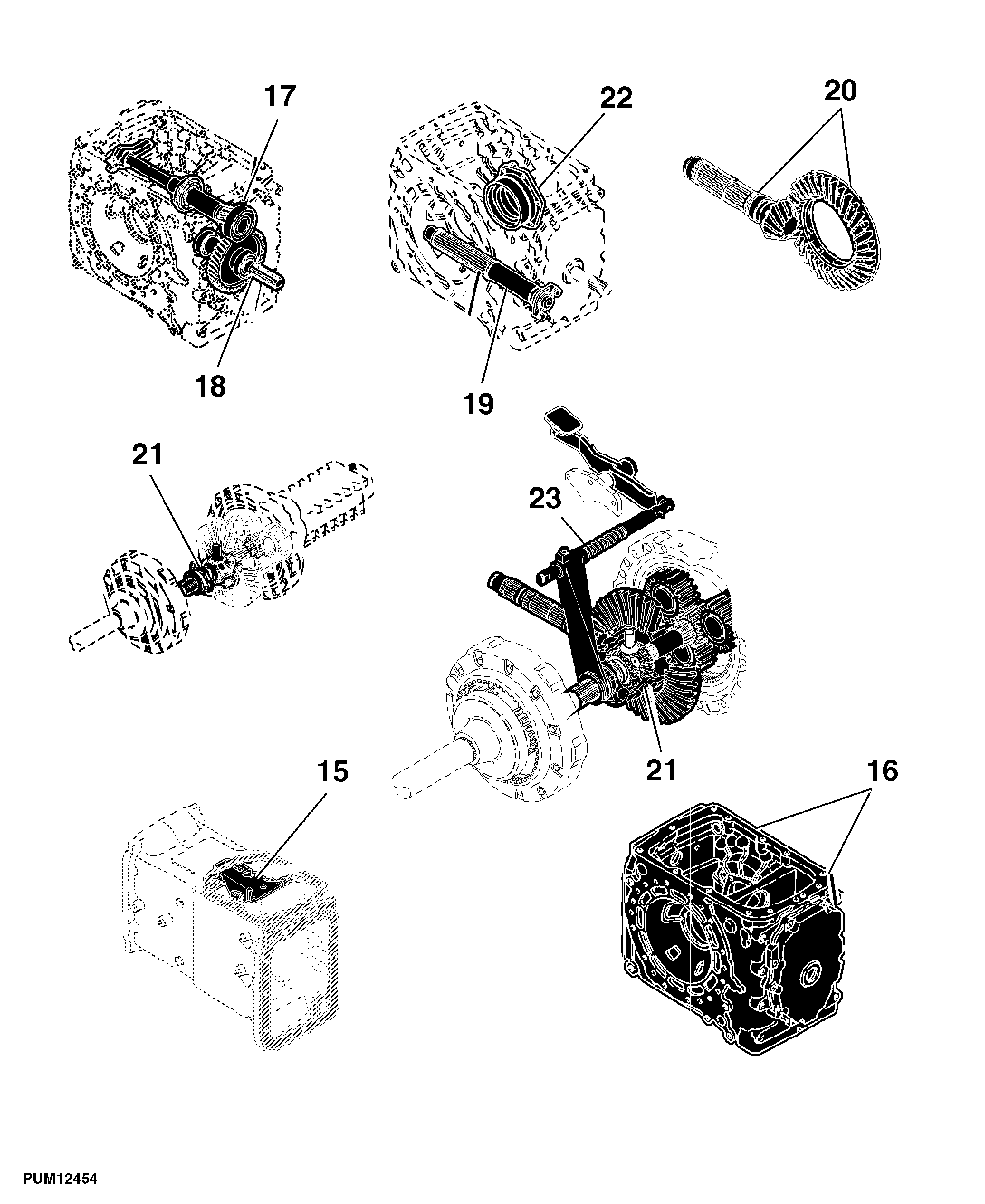 57 Top Shaft Synchronized Transmission, 9x3, 540 RPM, Park Pawl
