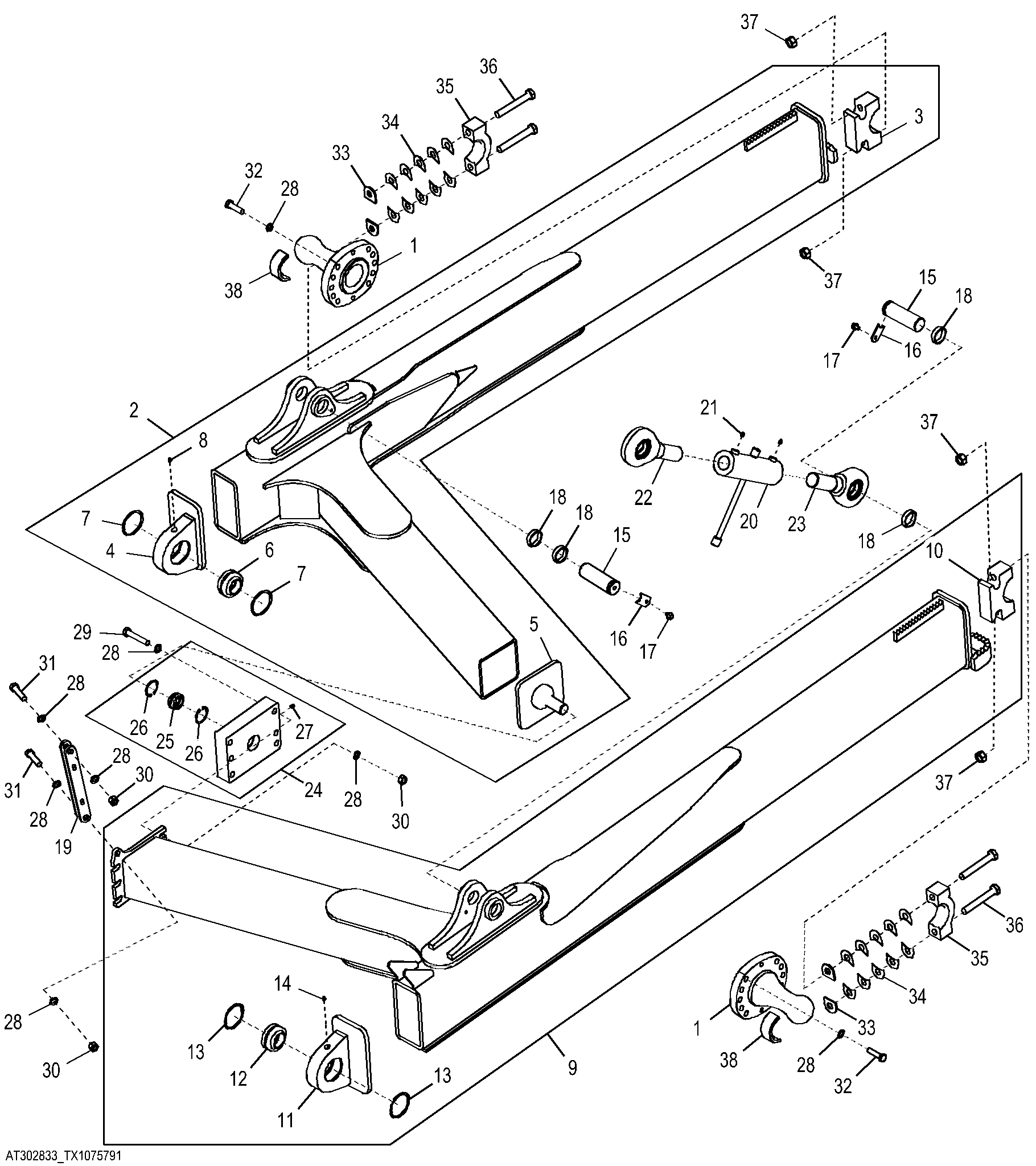 Push Beams, Struts and Pitch Jack (WT) ( - 181537)