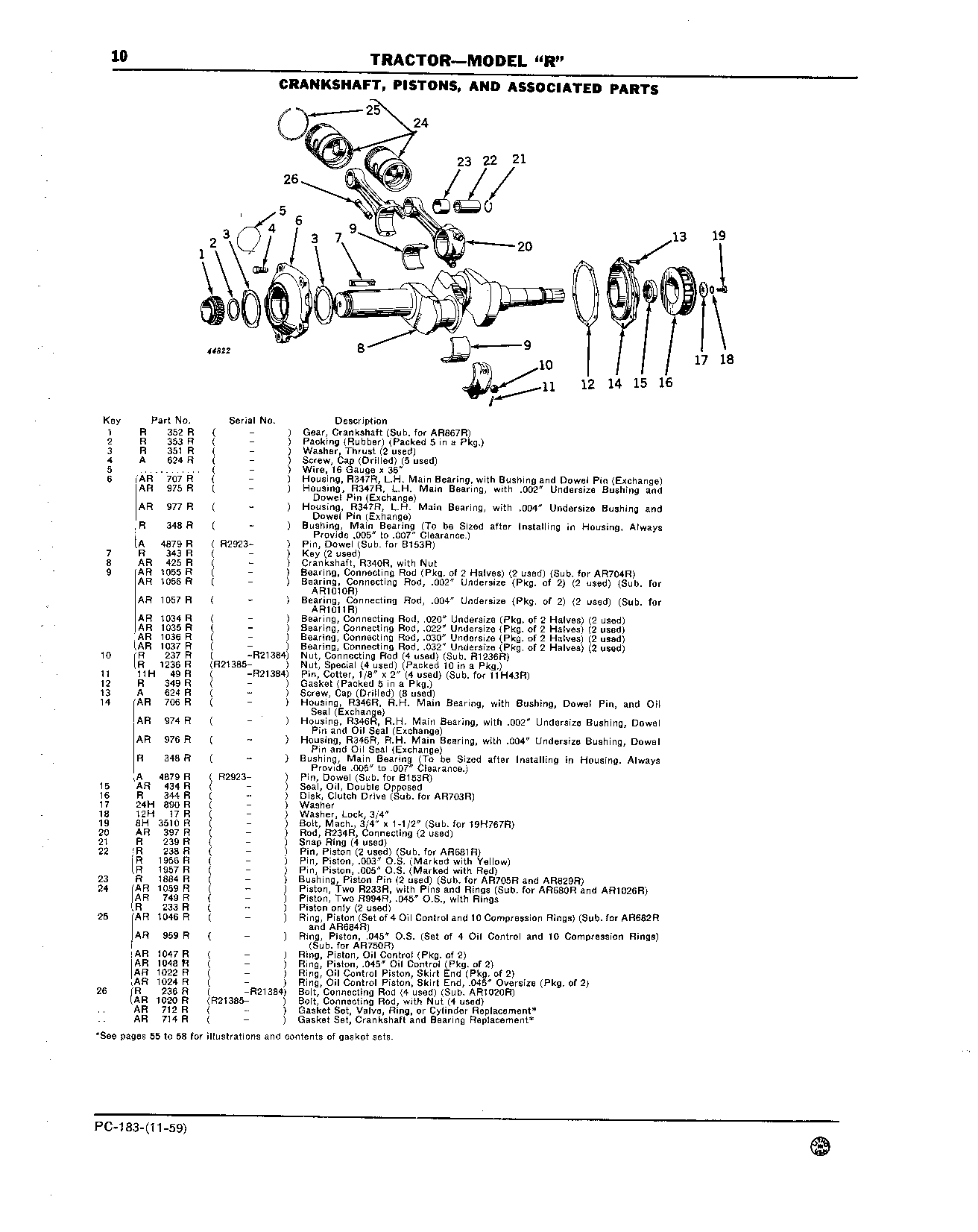 Crankshaft, Pistons, and Associated Parts