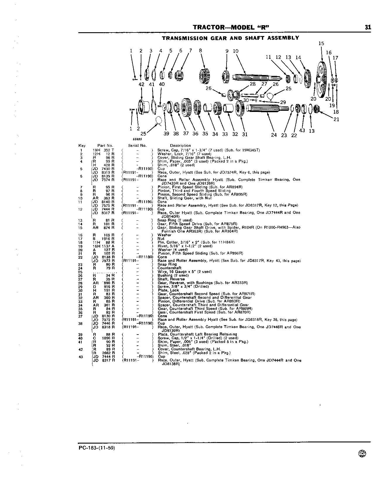 Transmission Gear and Shaft Assembly