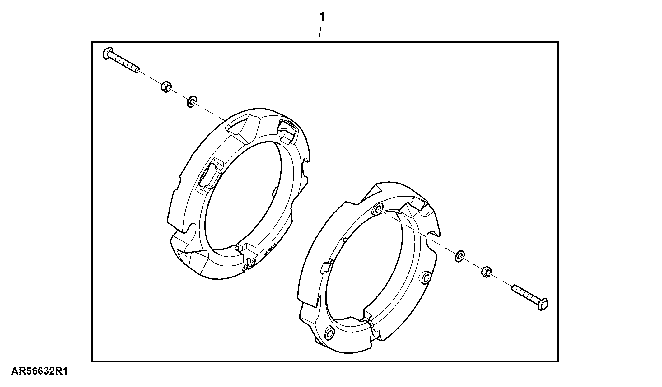 Attachment, Additional Rear Wheel Weights, 77 kg (170 lb)