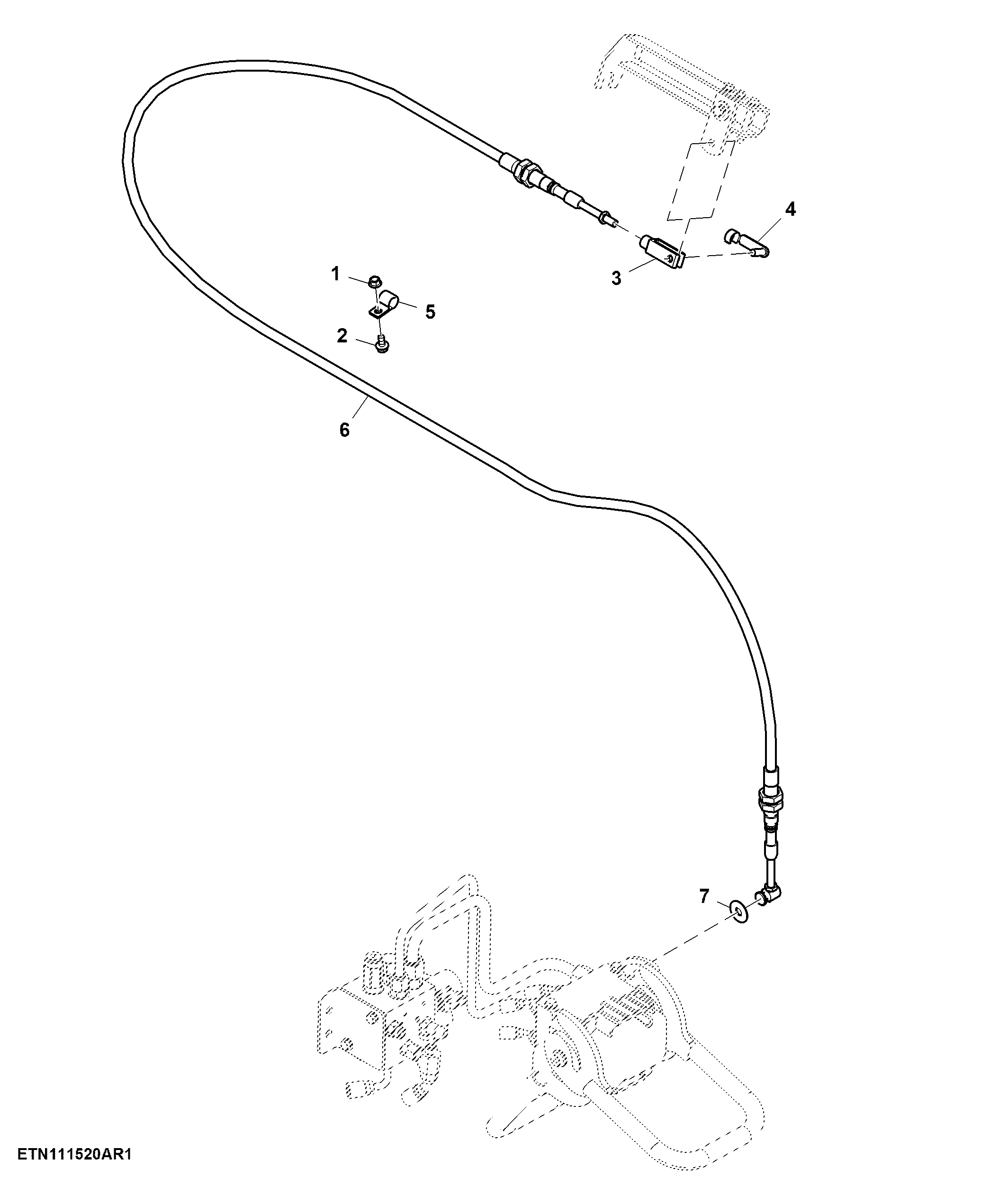 Central Locking Push / Pull Cable, Feeder House, HillMaster™