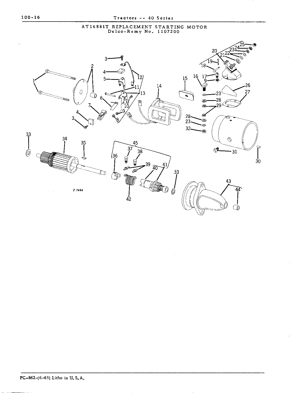 Starting motor, replacement