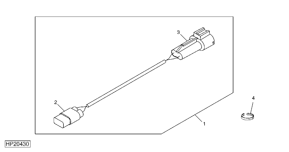 GRAIN TANK LIGHT EXTENSION WIRING HARNESS