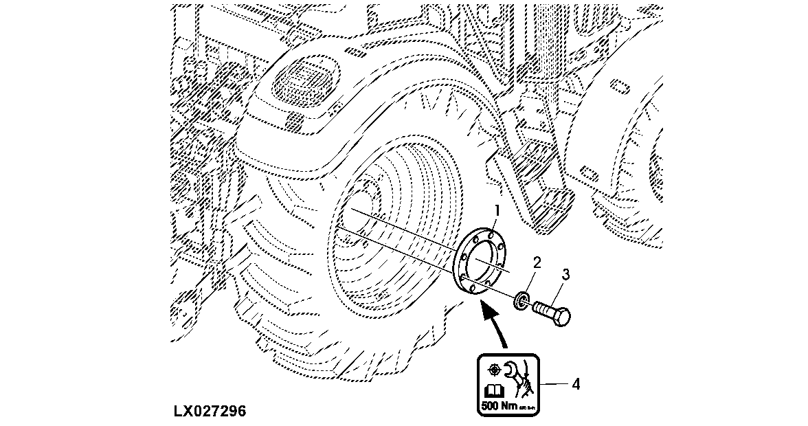 REAR WHEELS, MOUNTING PARTS (ATTACHED WITH WHEEL BOLTS)