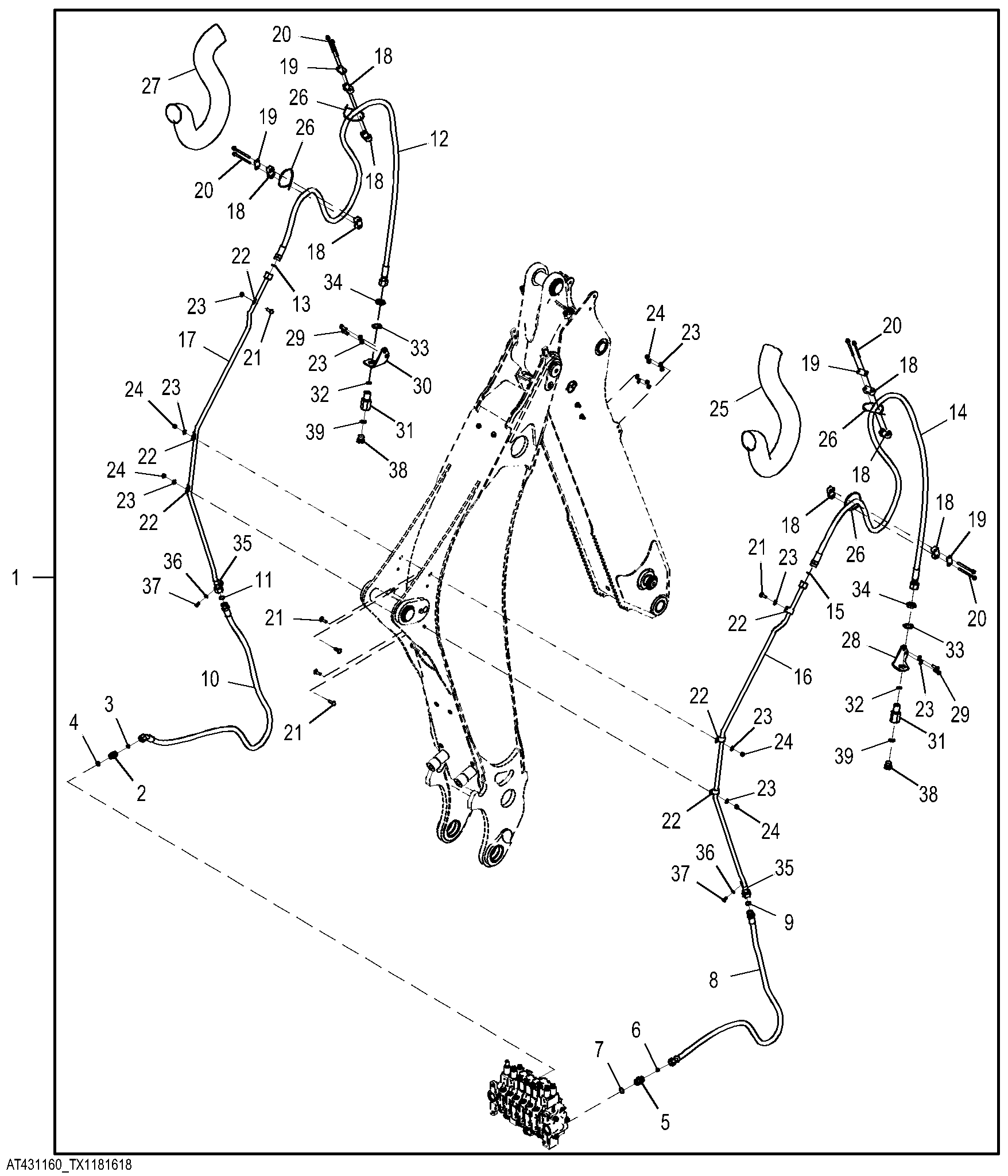 Auxiliary Equipment Hydraulics Kit, Extendable Dipperstick