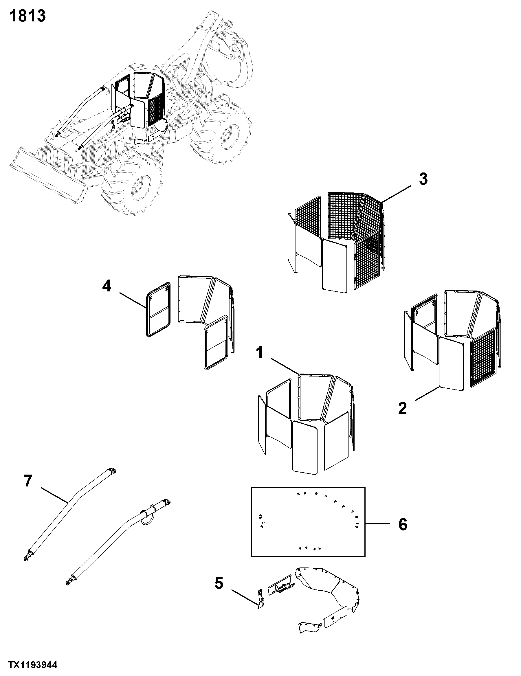 1813 Body Sides, Doors, Shields and Glazing