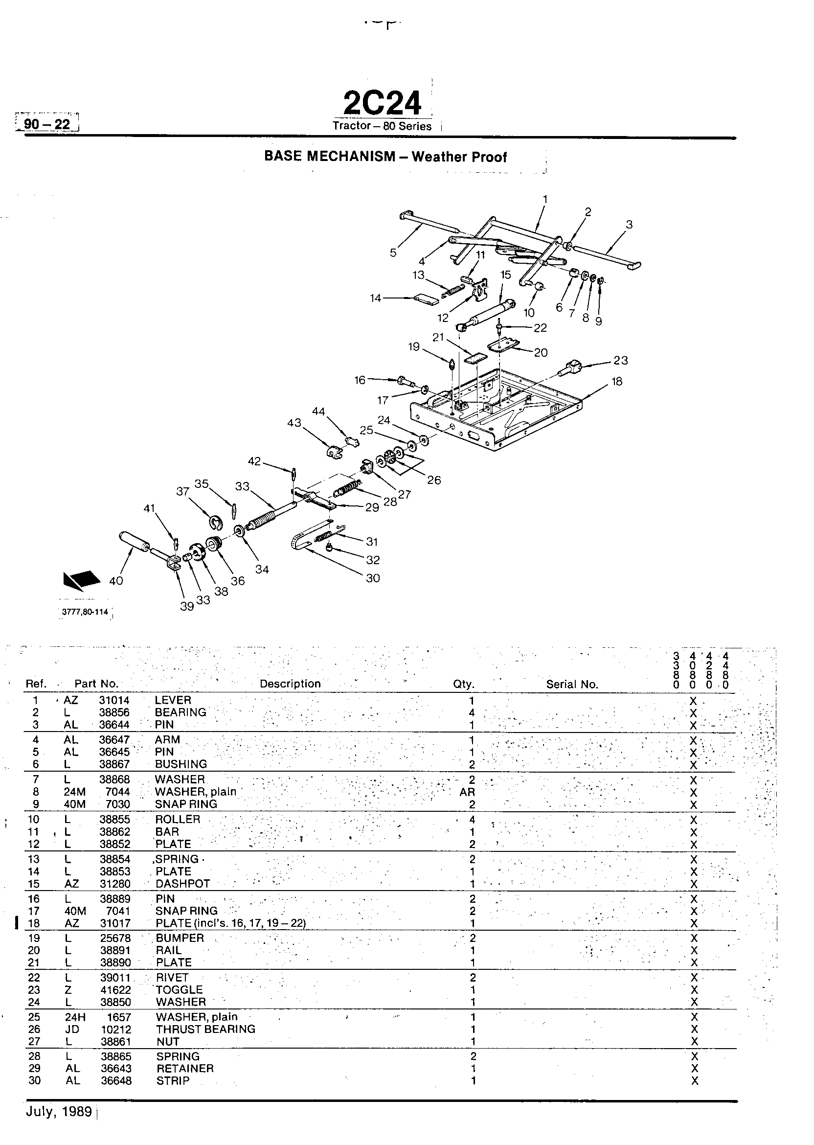Operator Station Base Mechanism
