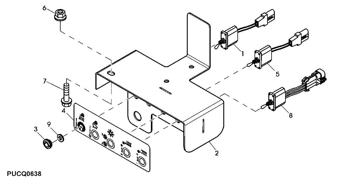 CHOPPER POSITION SWITCH, LIGHT SWITCH AND BRACKET